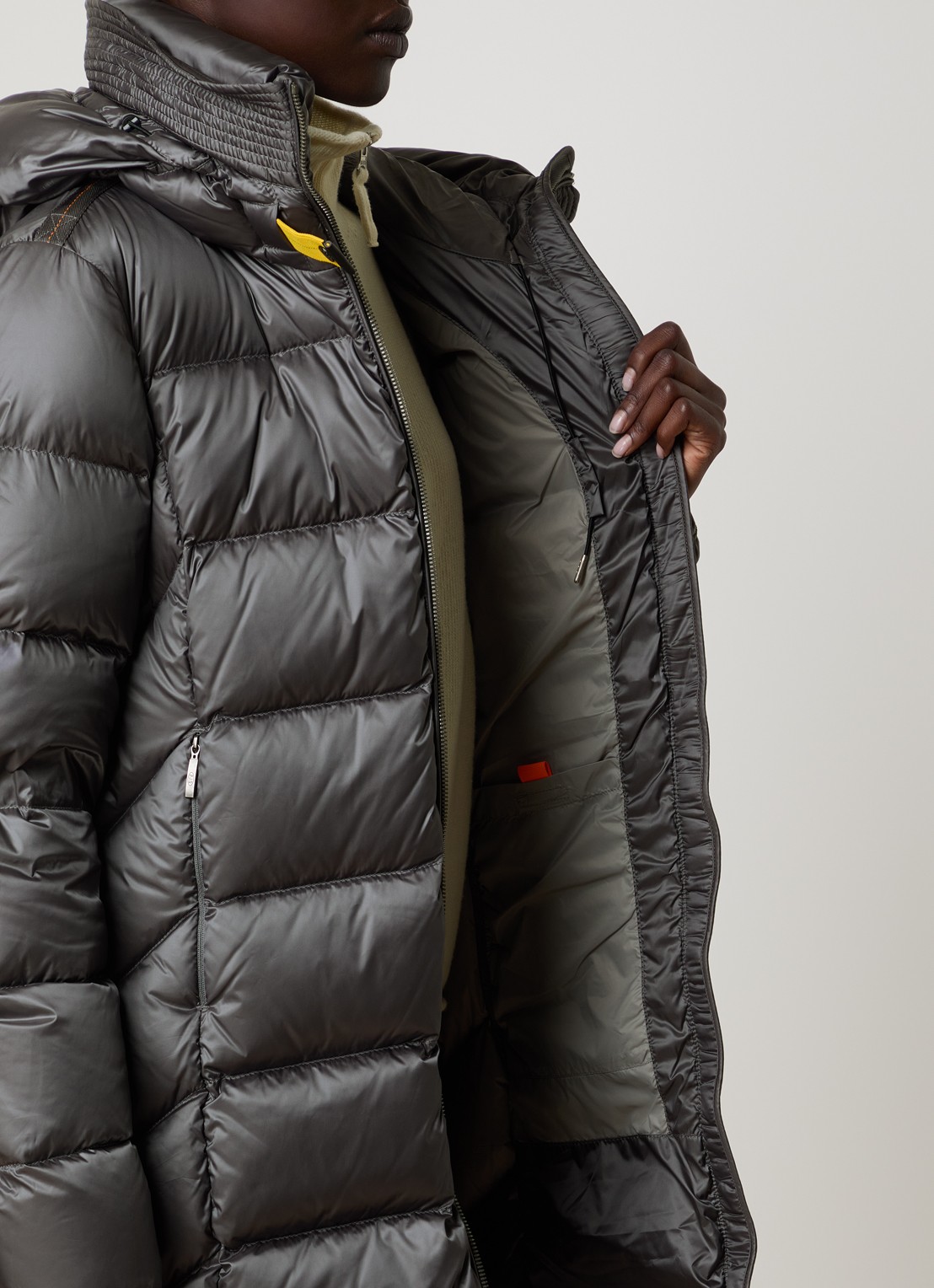 Parajumpers Gewatteerde puffer jas met donsvulling - detail 4 grijs