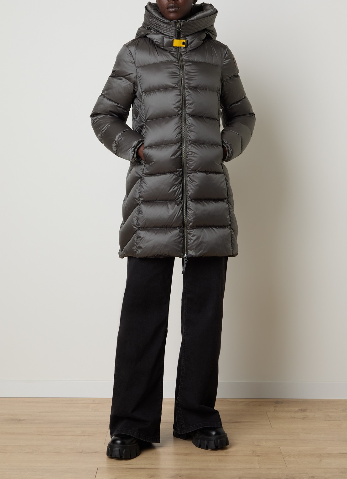 Parajumpers Gewatteerde puffer jas met donsvulling - voorkant 6 grijs