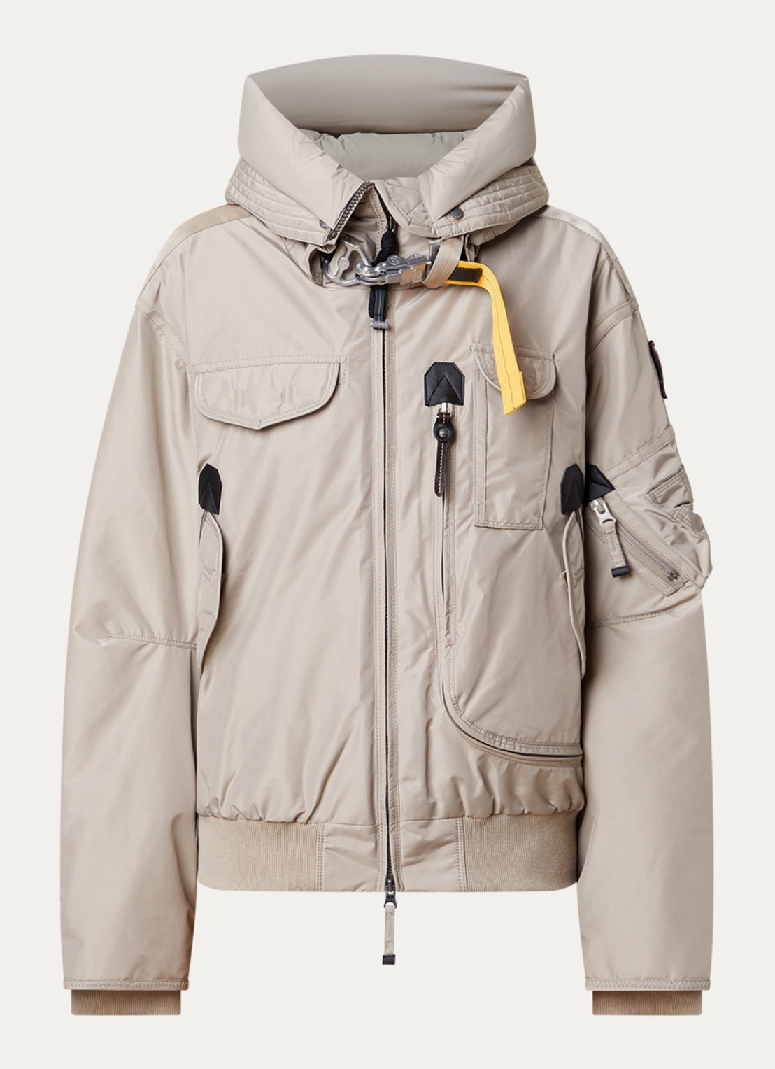Parajumpers Gobi bomberjack met donsvulling en capuchon - voorkant 4 donkerbeige