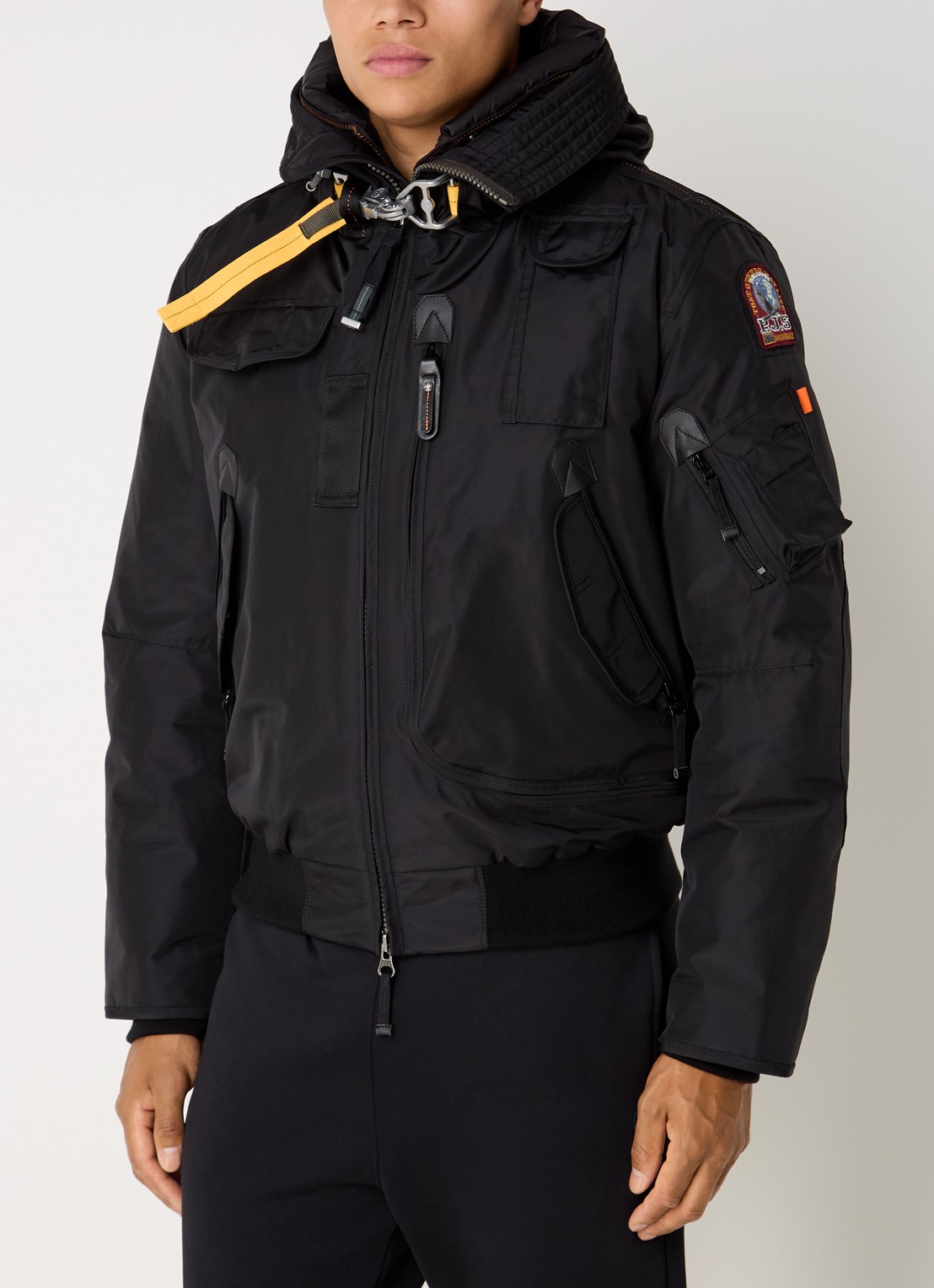 Parajumpers Gobi bomberjack met donsvulling en uitneembare voering - detail zwart