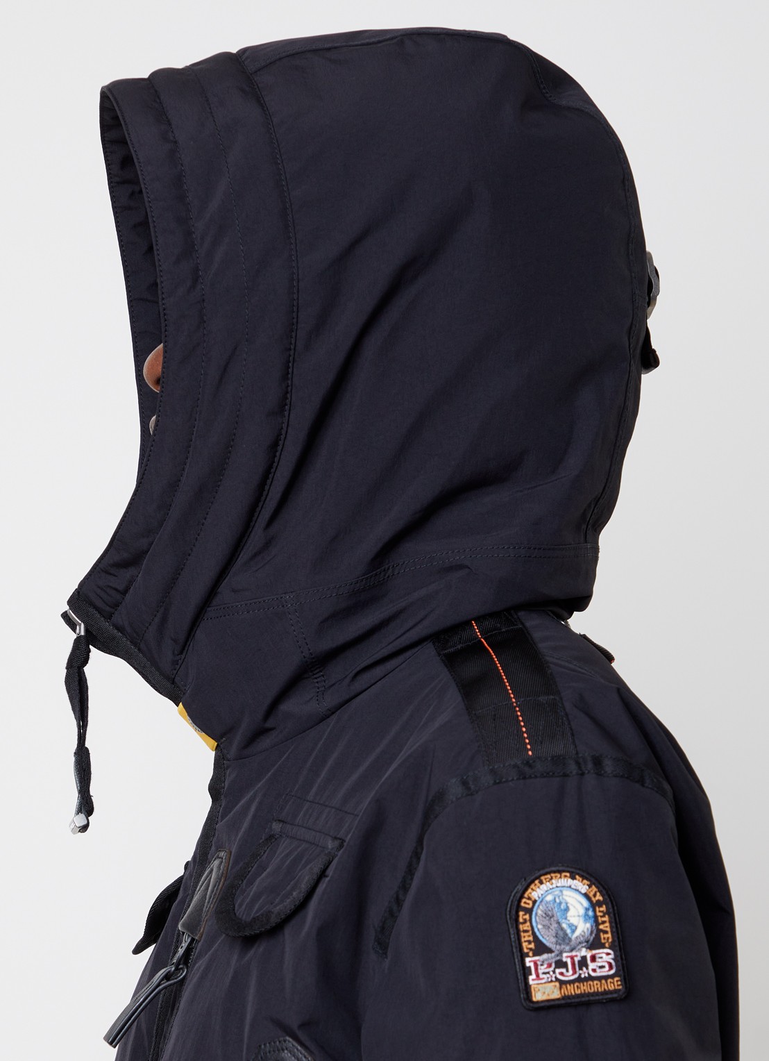 Parajumpers Gobi gewatteerd bomberjack met donsvulling en logo - detail 2 zwart