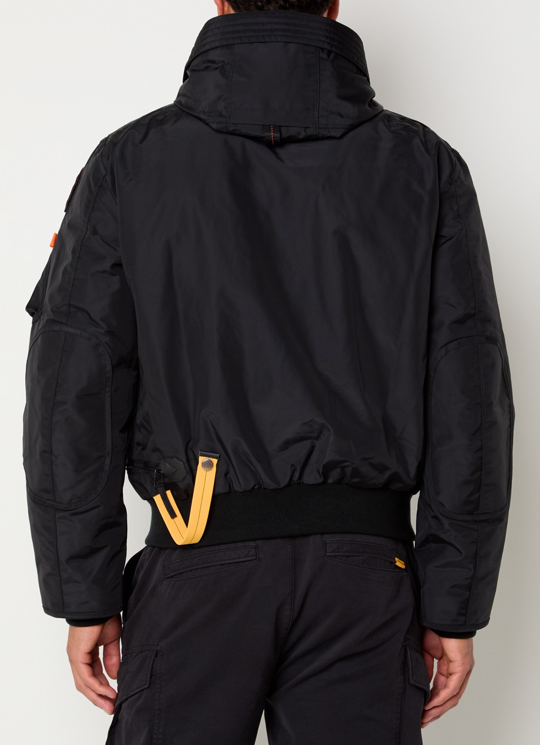 Parajumpers Gobi gewatteerd bomberjack met donsvulling en logoborduring - achterkant zwart