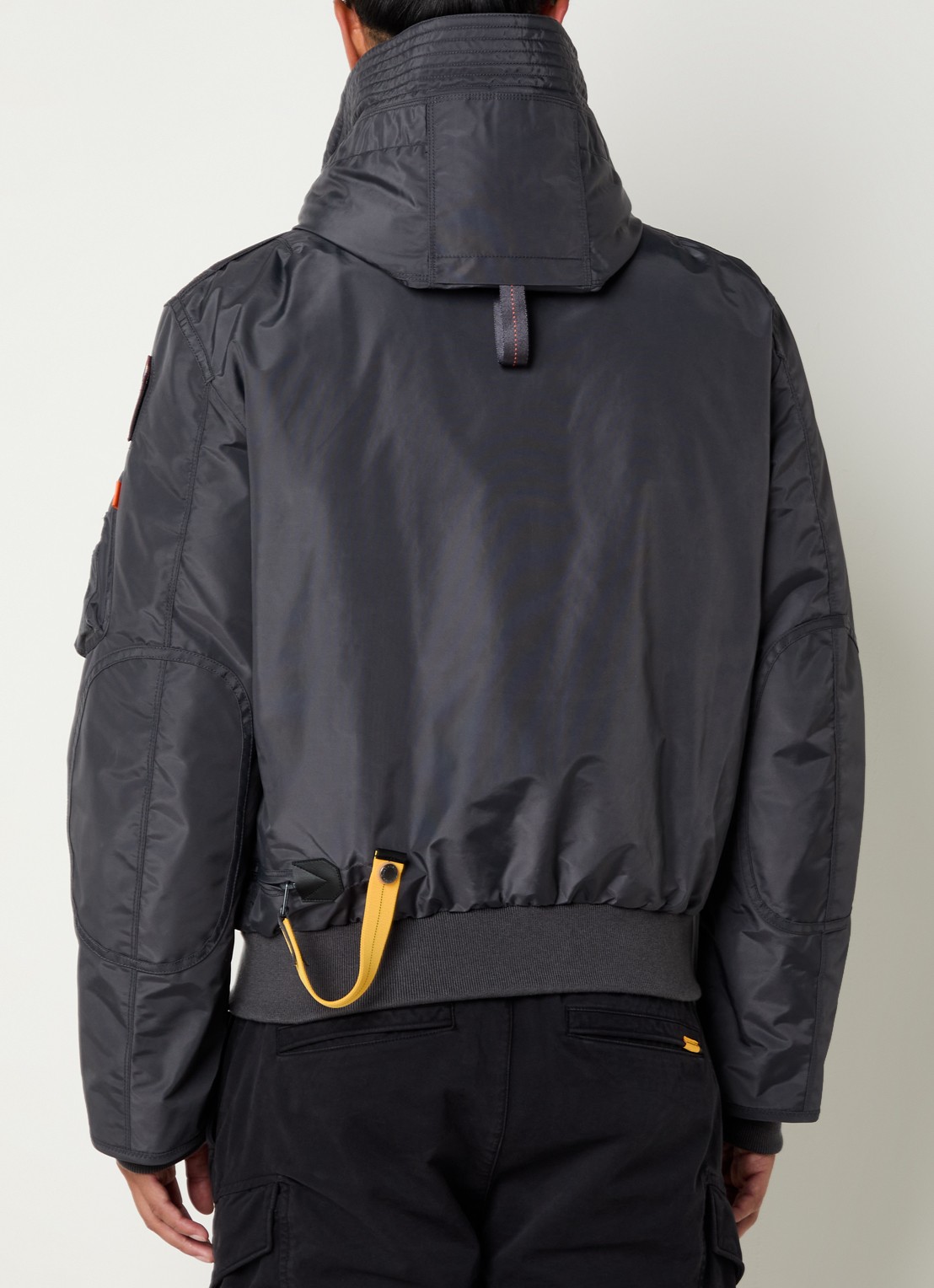 Parajumpers Gobi gewatteerd bomberjack met donsvulling en logoborduring - achterkant 4 donkergrijs