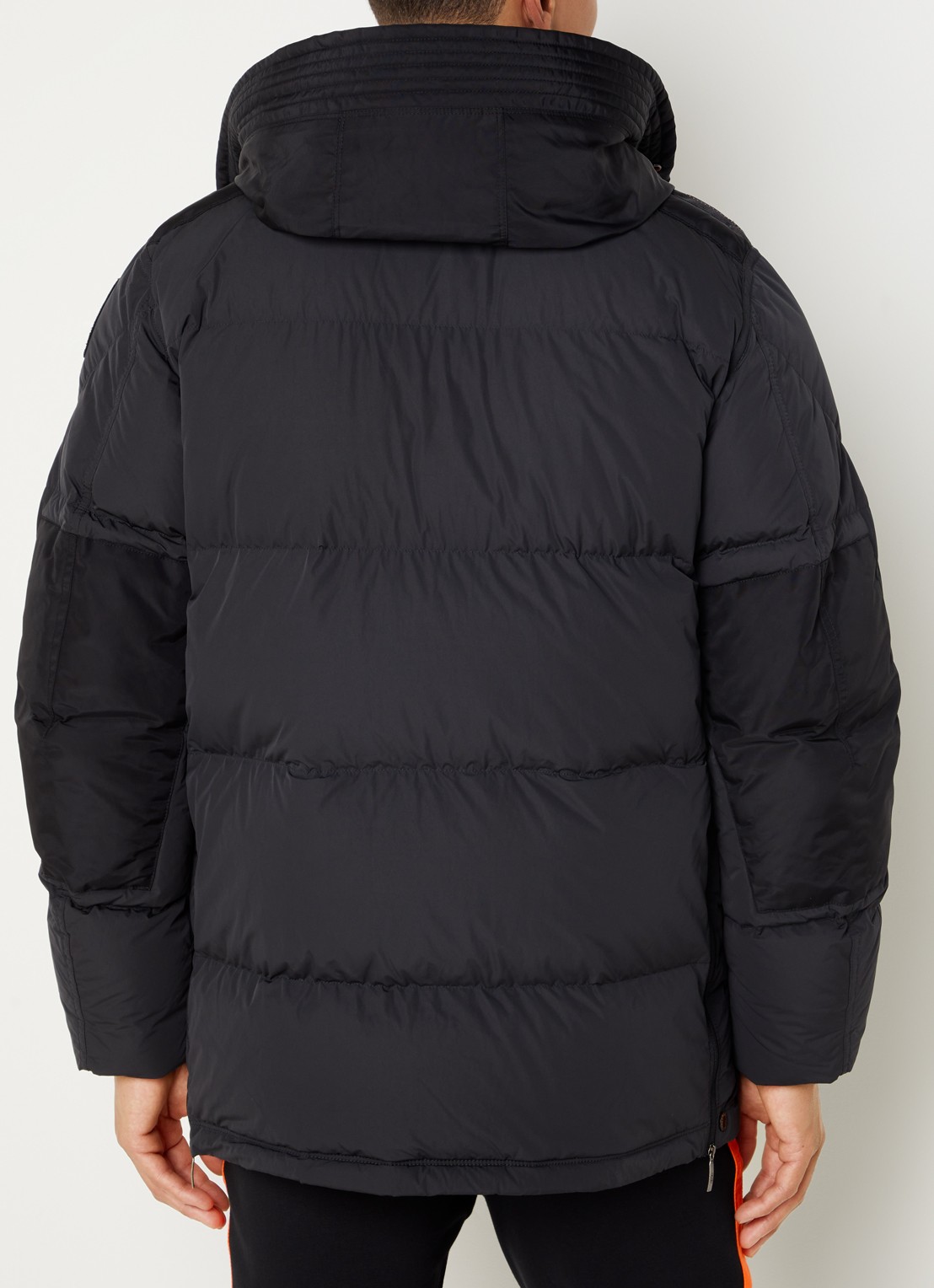 Parajumpers Harraseeket gewatteeerd jack met donsvulling en logo  - achterkant 2 zwart