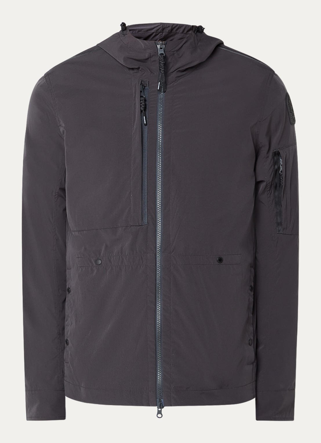 Parajumpers Inverness jack met capuchon en steekzakken - voorkant 2 antraciet