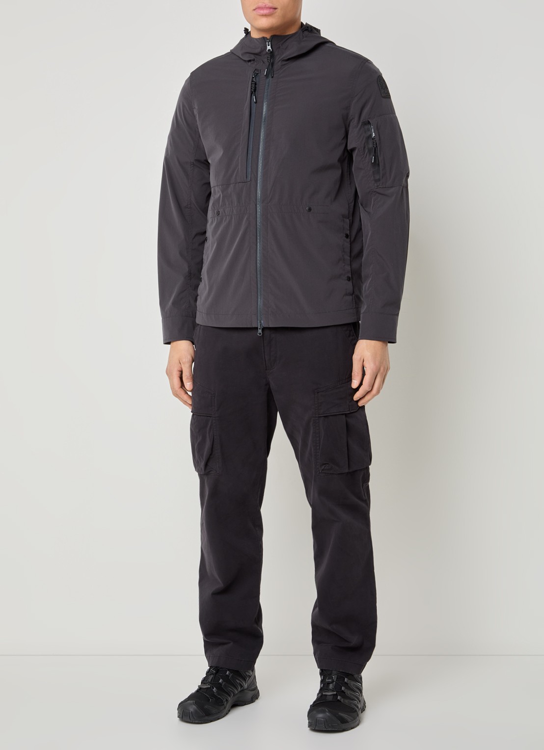 Parajumpers Inverness jack met capuchon en steekzakken - voorkant 3 antraciet