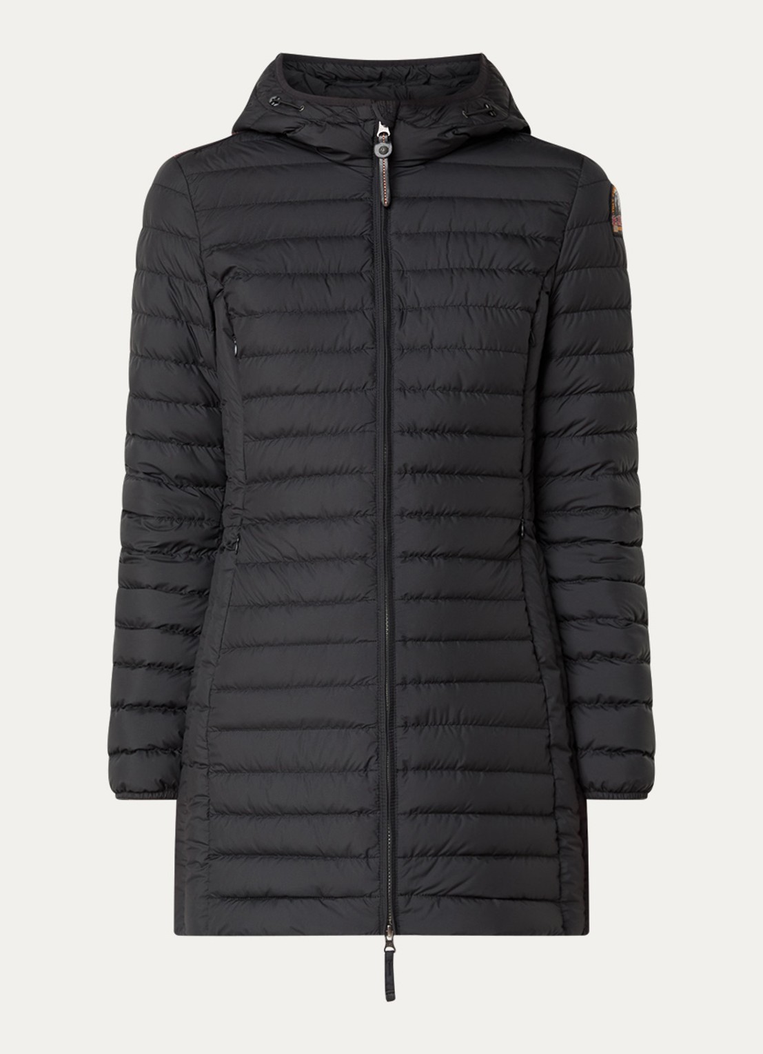 Parajumpers Irene gewatteerde jas met donsvulling en ritszakken - voorkant 2 zwart