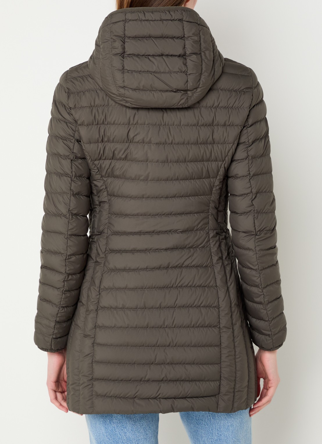 Parajumpers Irene gewatteerde jas met donsvulling en ritszakken - achterkant 4 bronsgroen