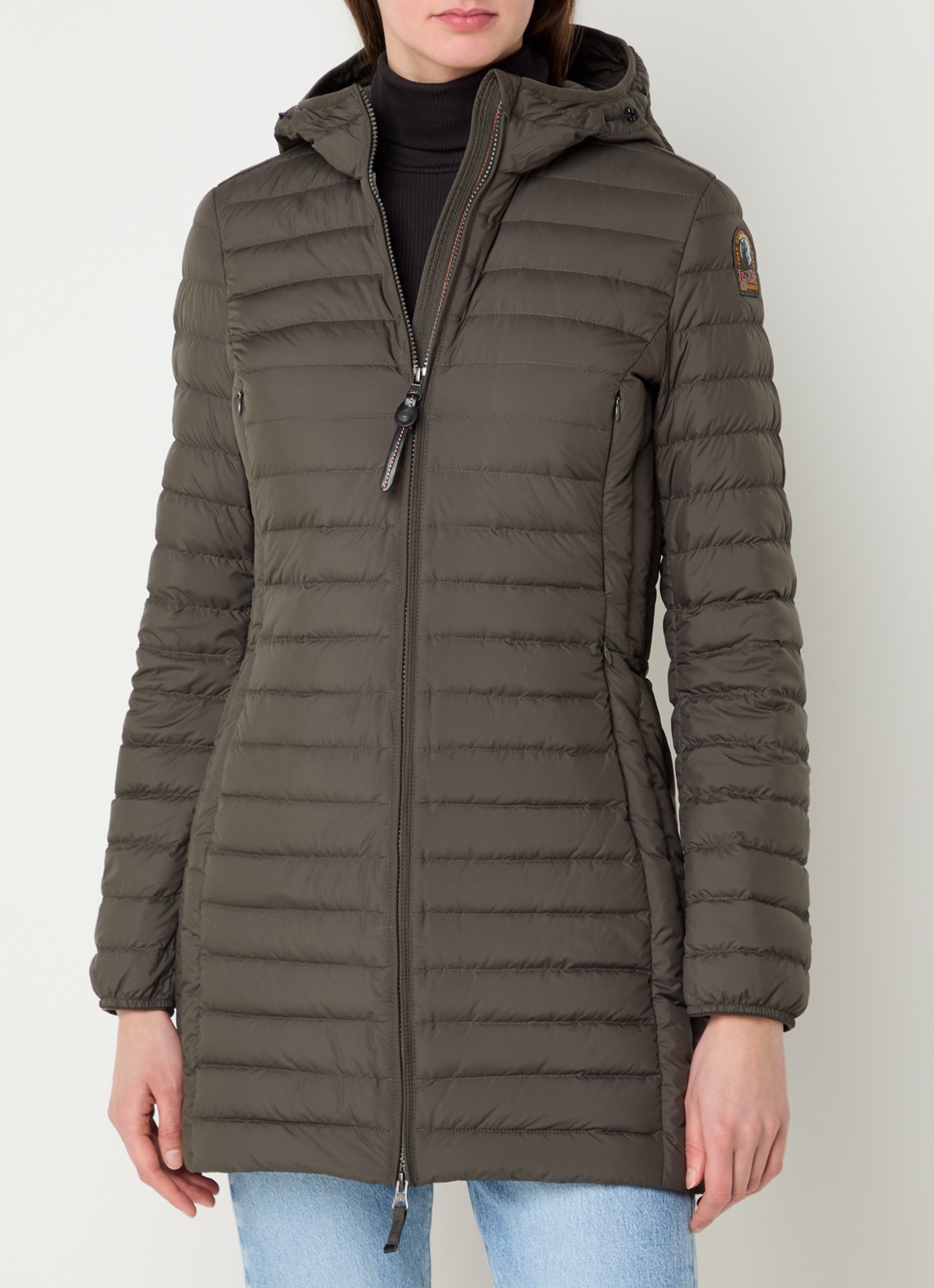 Parajumpers Irene gewatteerde jas met donsvulling en ritszakken - detail 3 bronsgroen