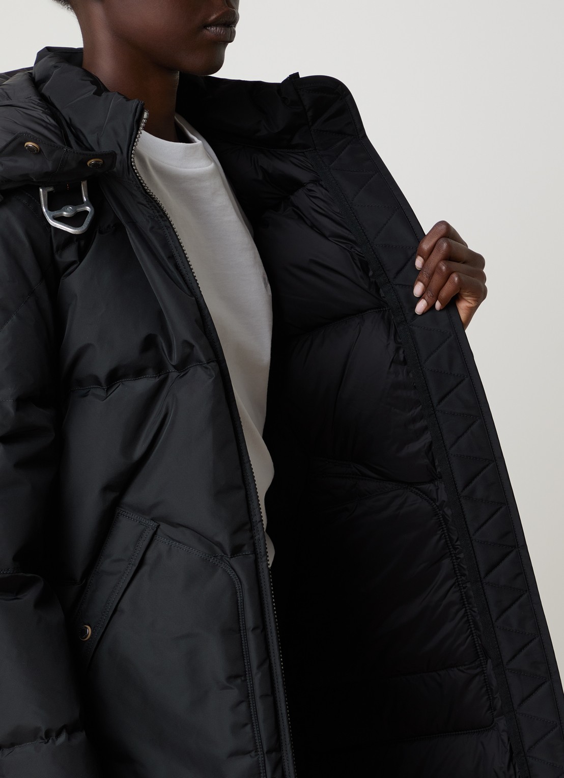Parajumpers Jas met donsvulling en opgestikte zakken - detail 5 zwart