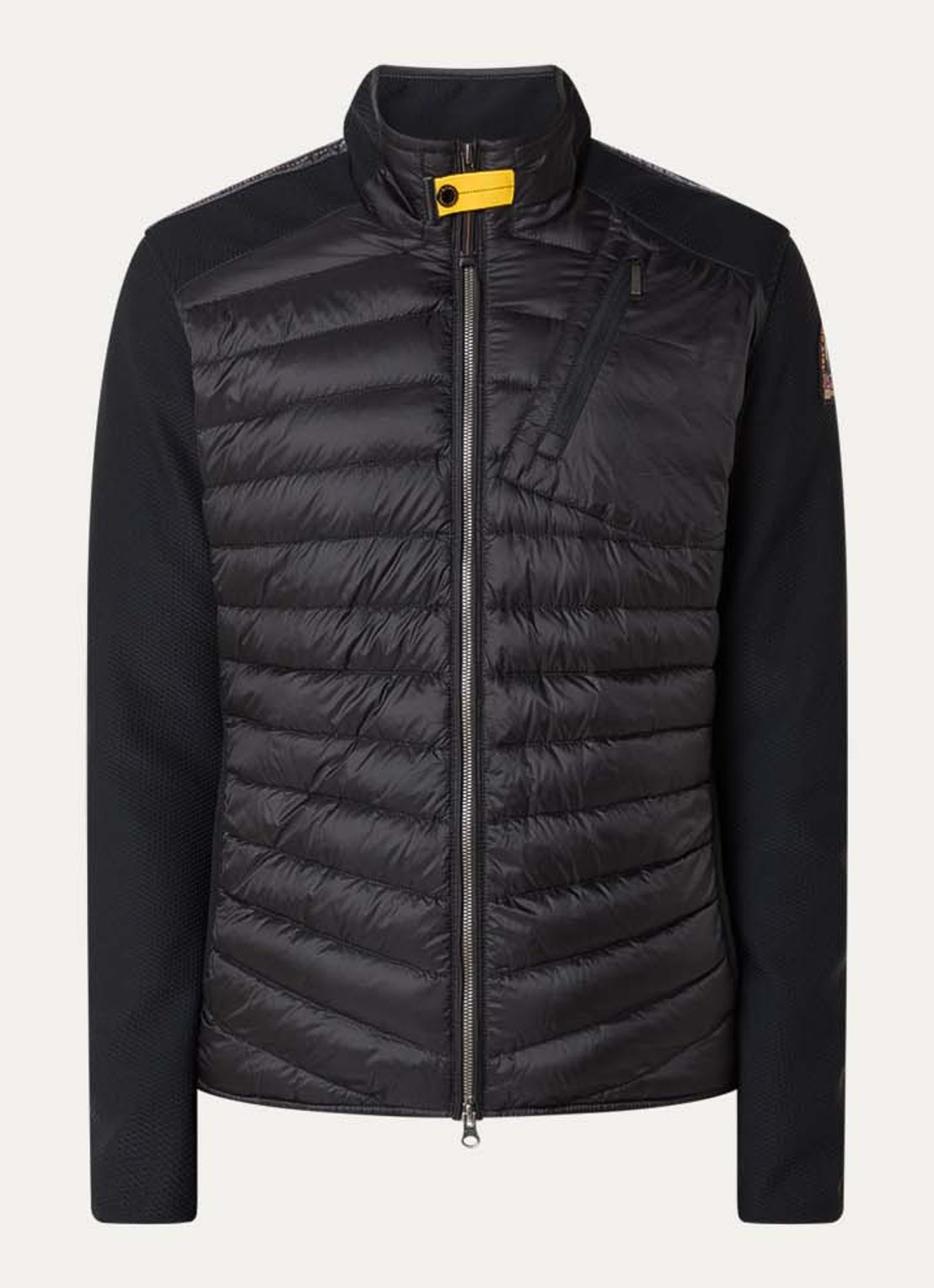 Parajumpers Jayden gewatteerd jack met donsvulling en steekzakken - voorkant 2 zwart