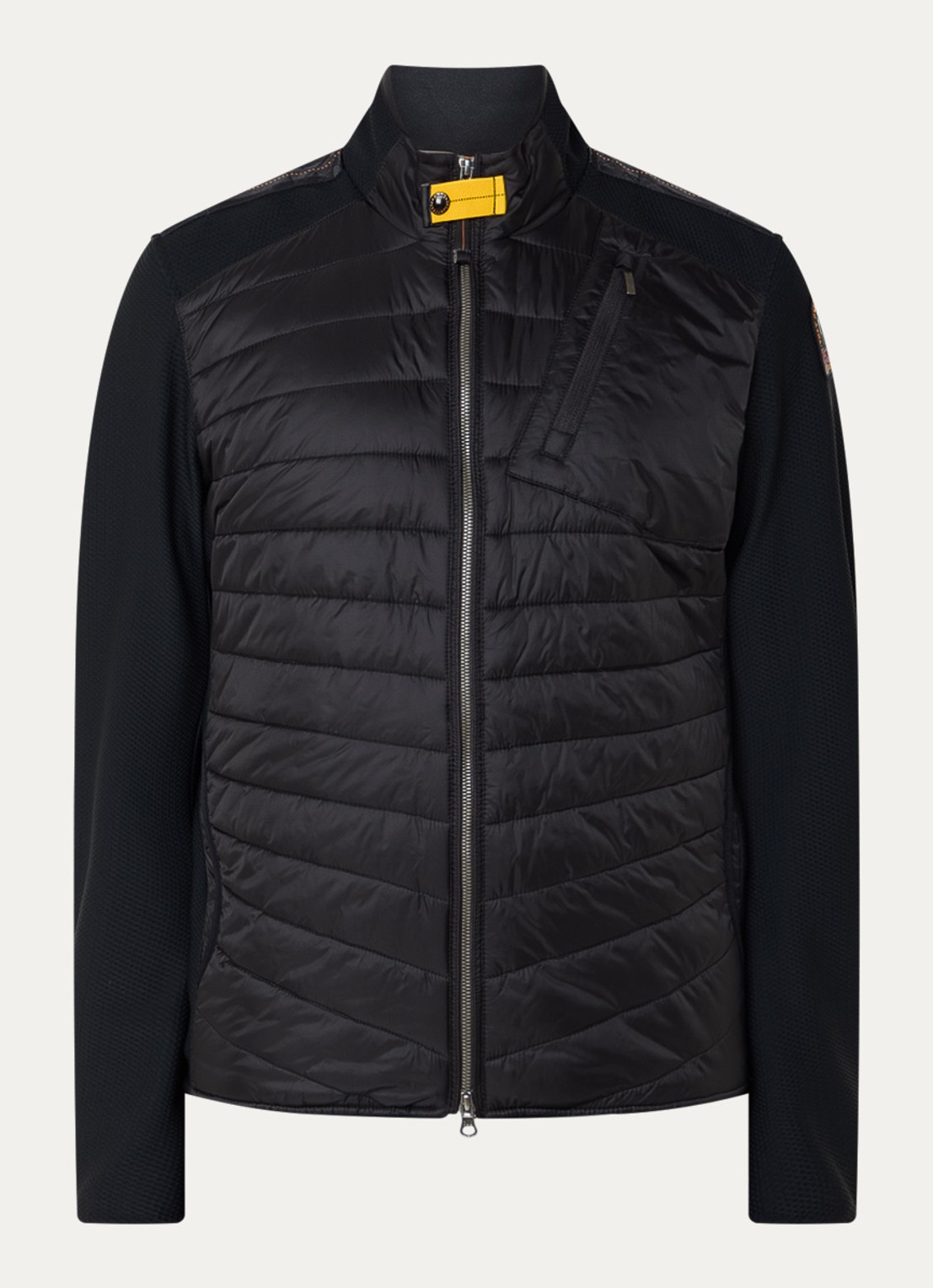 Parajumpers Jayden jack met gewatteerd voorpand en steekzakken - voorkant zwart