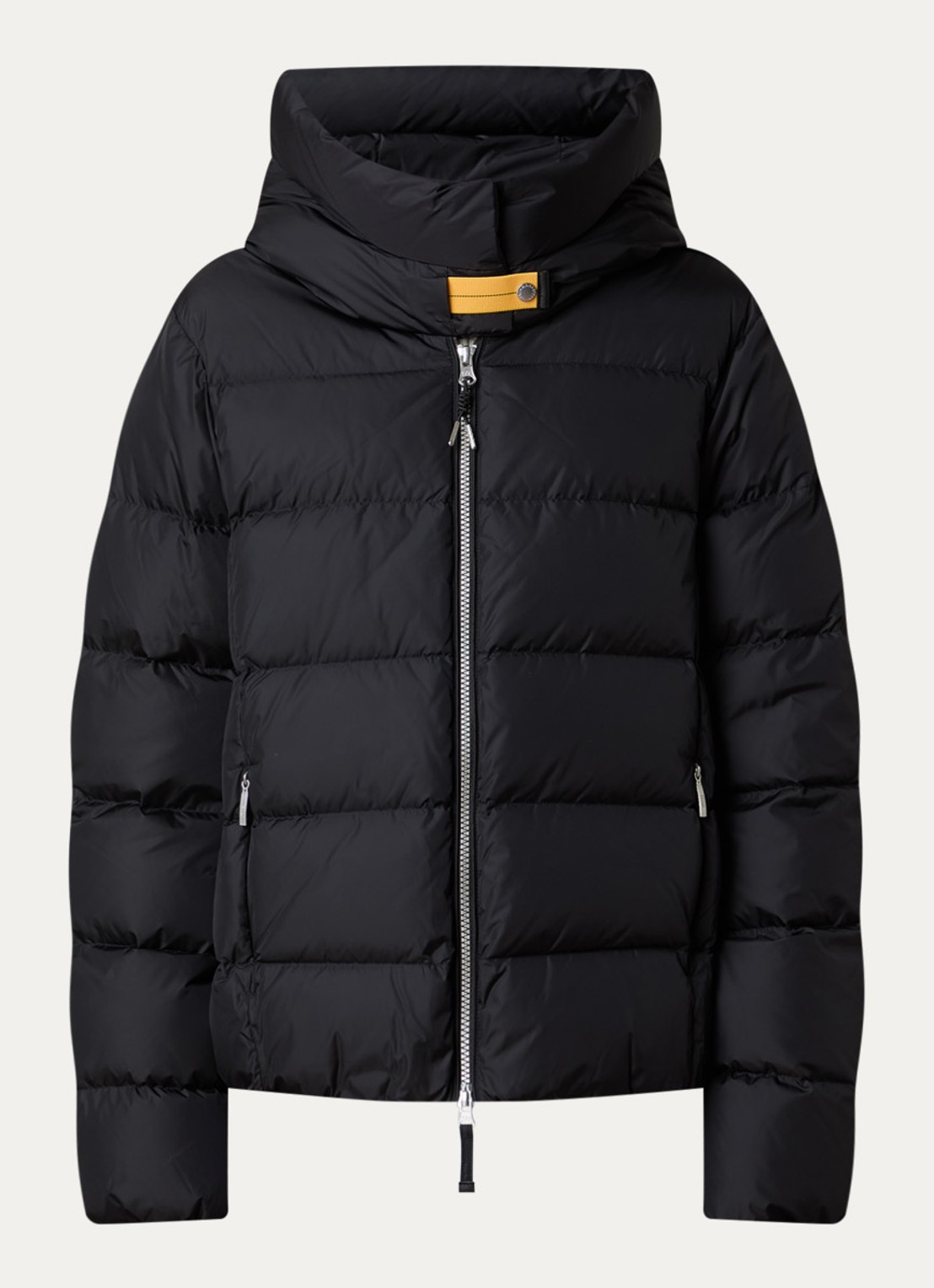 Parajumpers Jinny jas met donsvulling en steekzakken - voorkant 4 zwart
