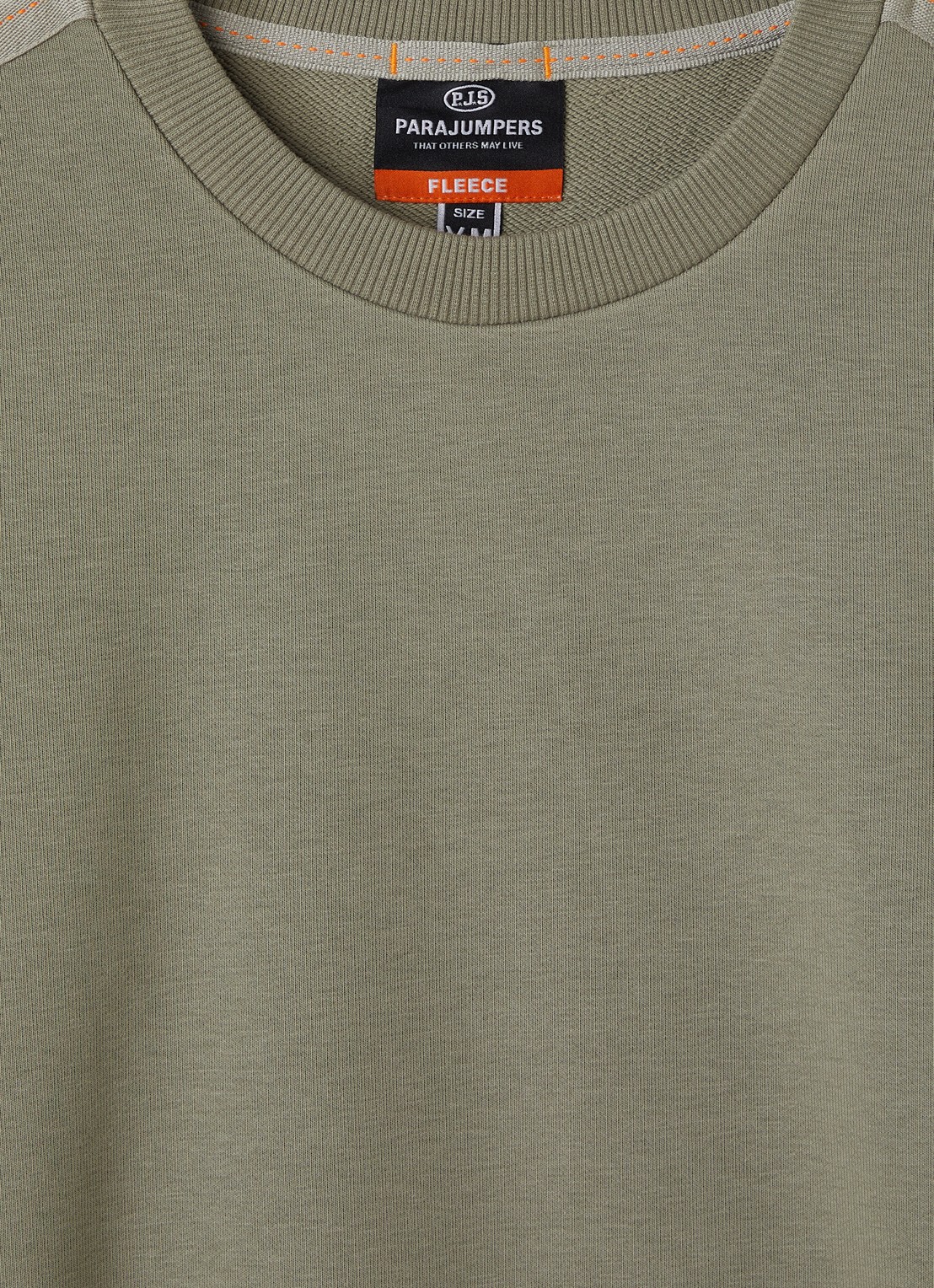 Parajumpers K2 sweater met logo - detail olijfgroen
