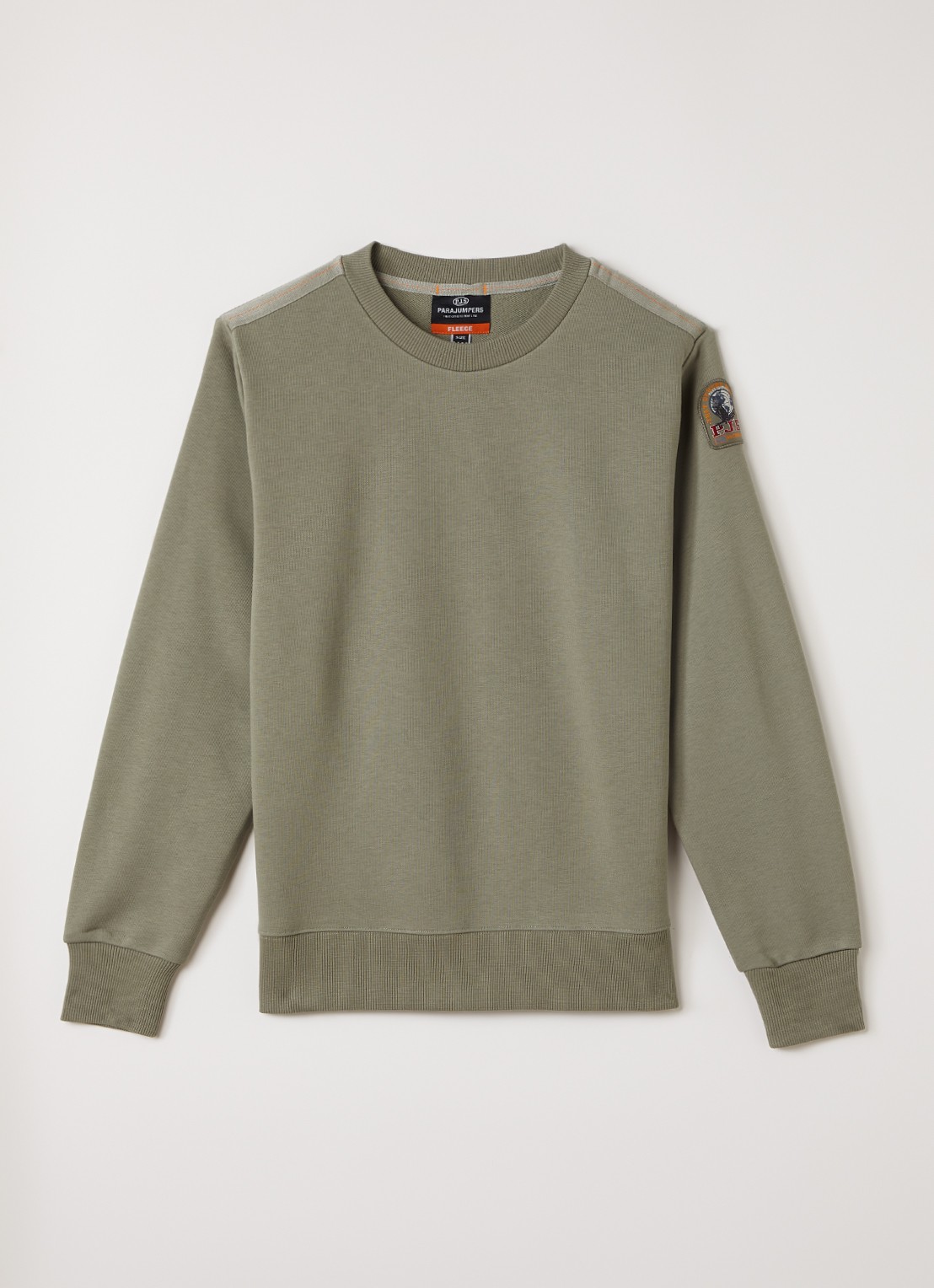 Parajumpers K2 sweater met logo - voorkant 2 olijfgroen