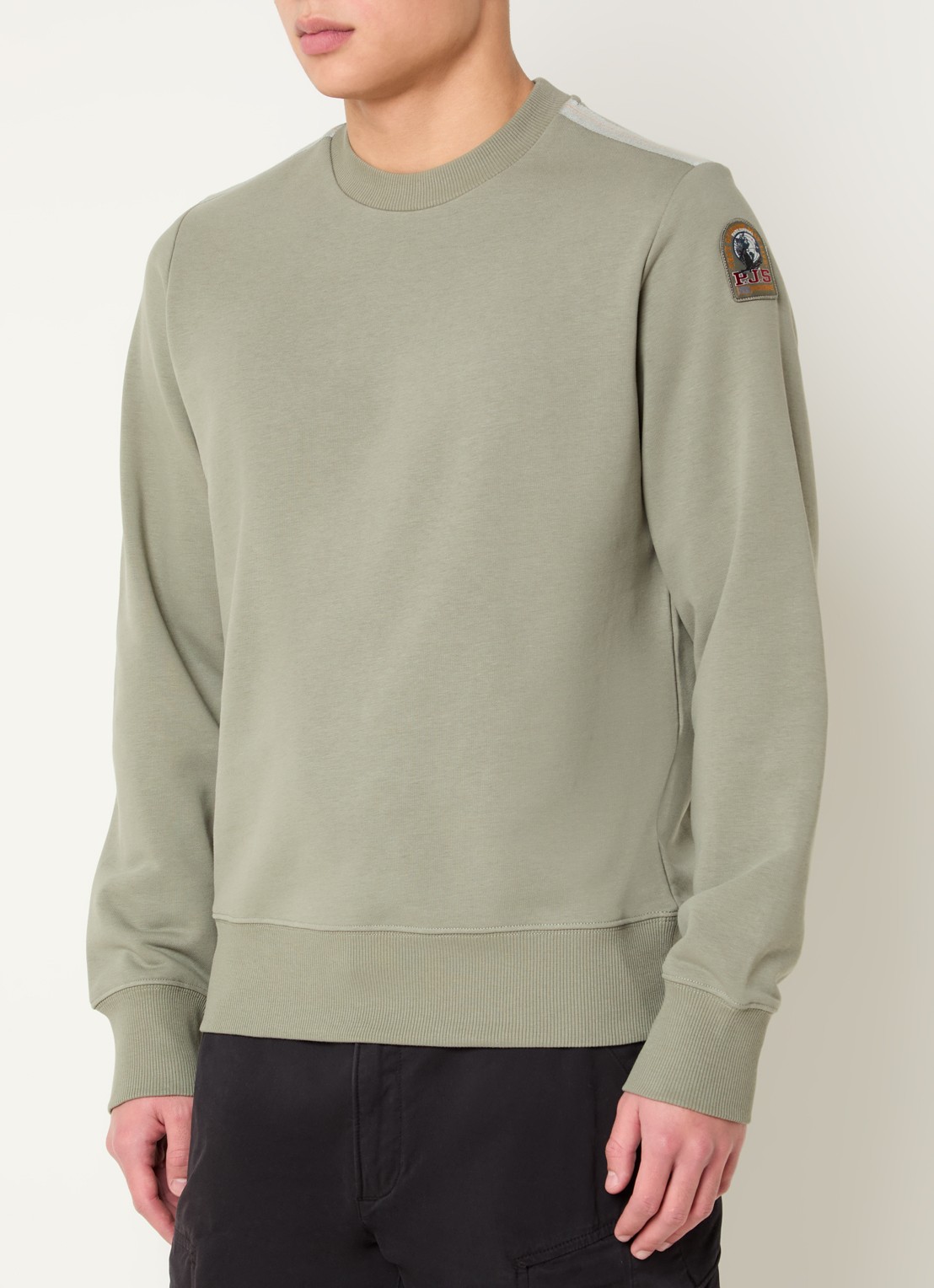 Parajumpers K2 sweater met logo - detail lichtgroen