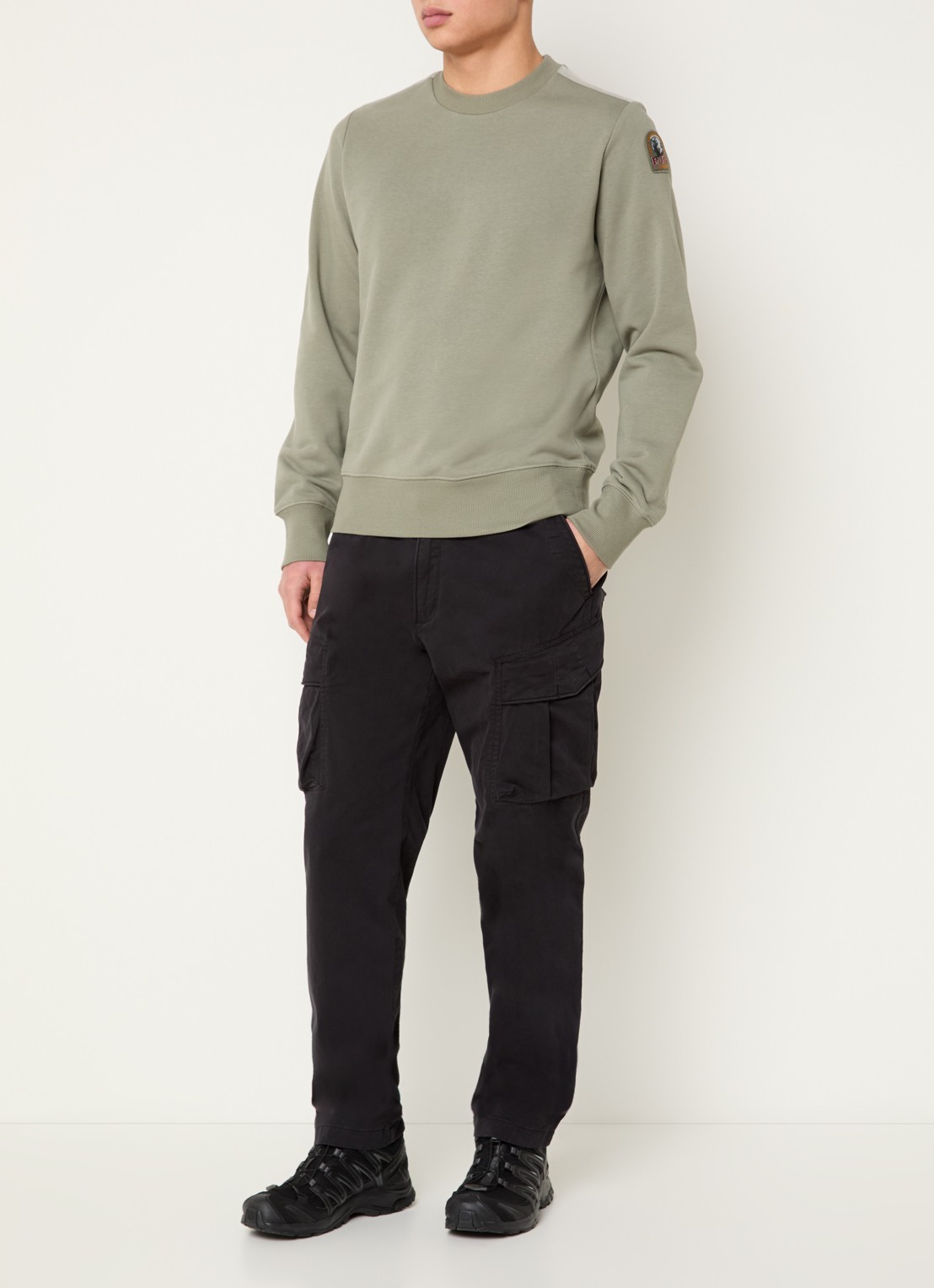 Parajumpers K2 sweater met logo - voorkant 4 lichtgroen