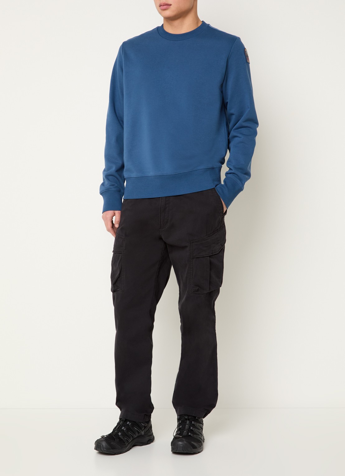 Parajumpers K2 sweater met logo - voorkant 2 donkerblauw