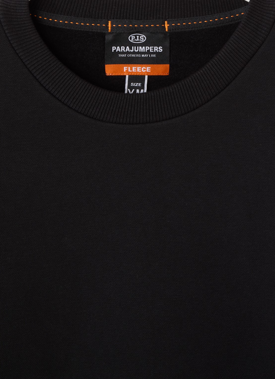 Parajumpers K2 sweater met ronde hals - detail zwart