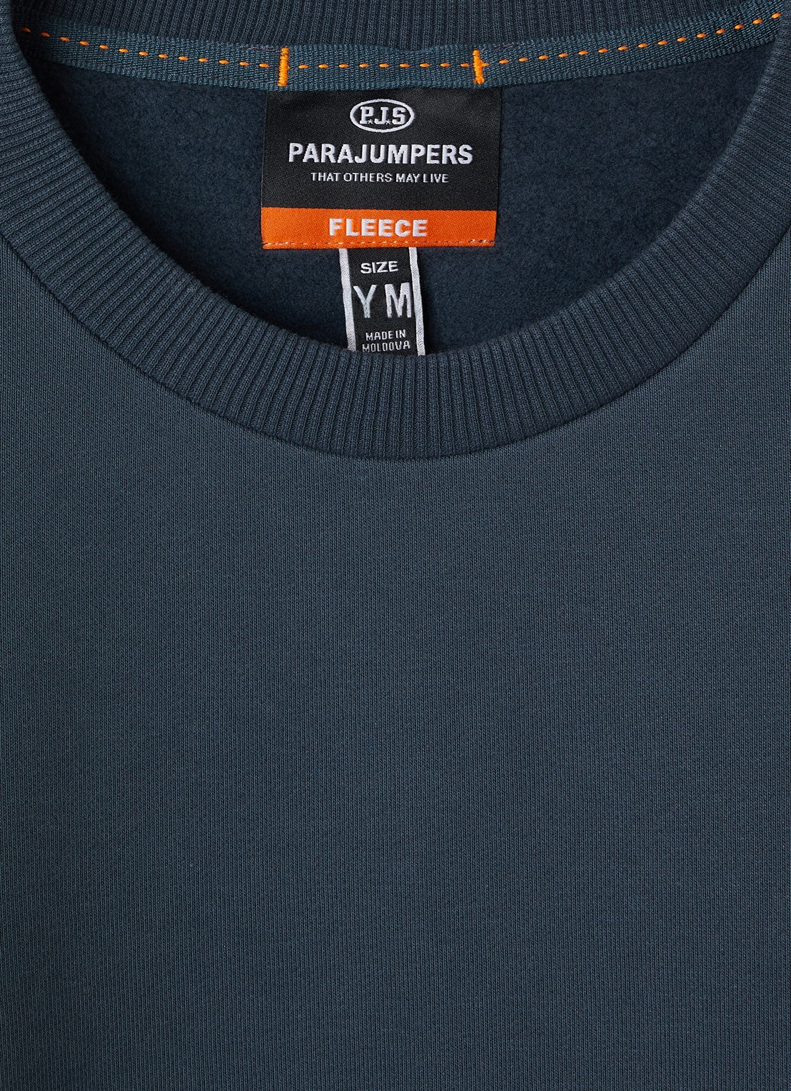 Parajumpers K2 sweater met ronde hals - detail 3 petrol