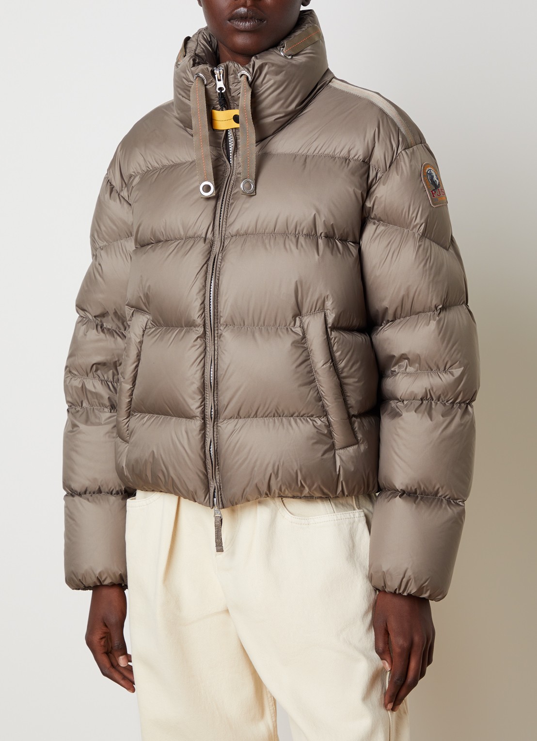 Parajumpers Killin pufferjack met donsvulling en logo - detail 4 grijs