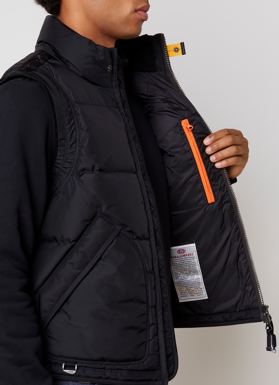 Parajumpers Kobuk bodywarmer met donsvulling - detail 5 zwart