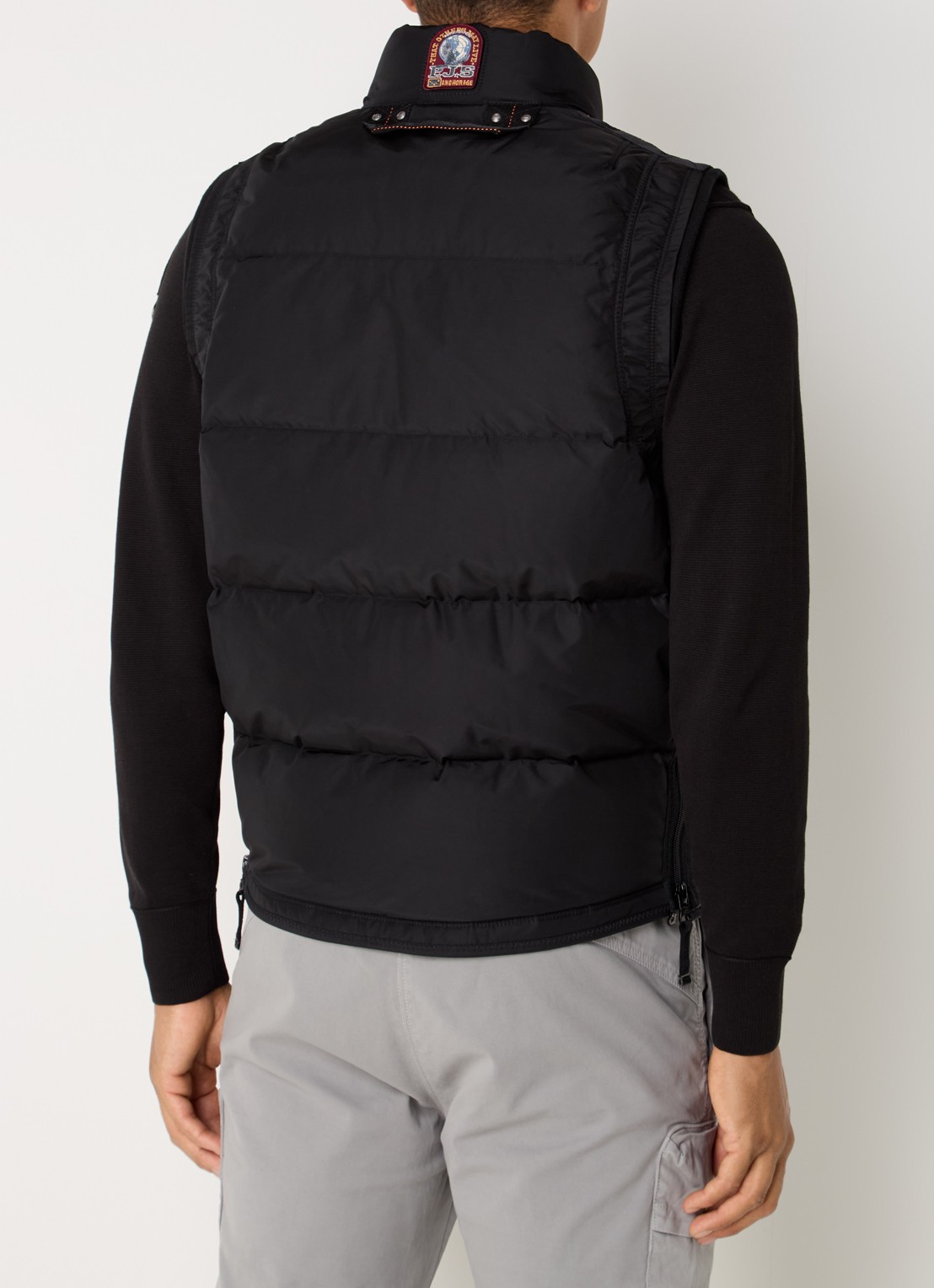 Parajumpers Kobuk gewatteerde bodywarmer met donsvulling - achterkant zwart