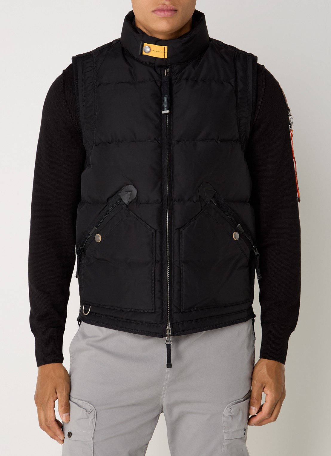 Parajumpers Kobuk gewatteerde bodywarmer met donsvulling - detail 4 zwart