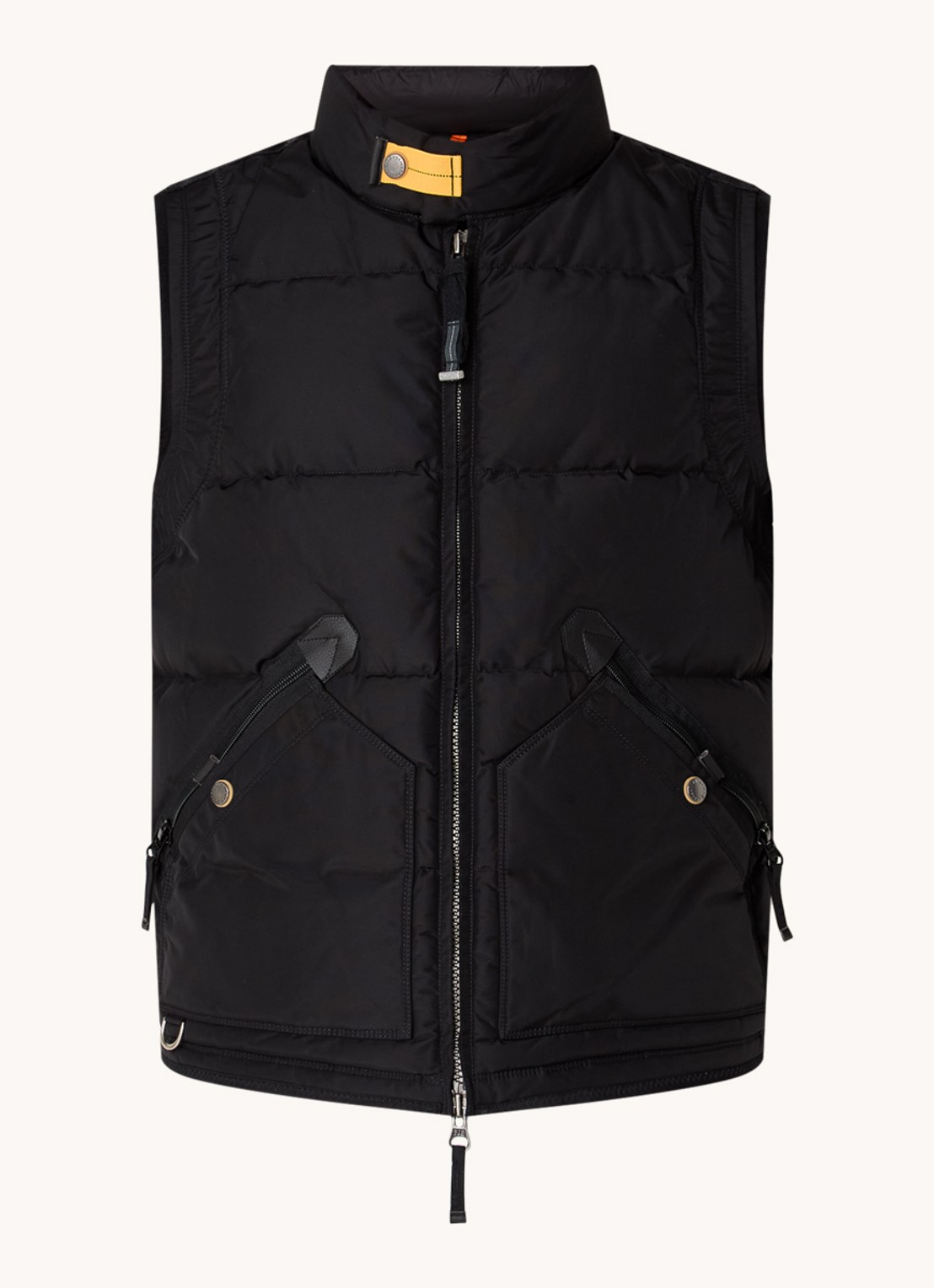 Parajumpers Kobuk gewatteerde bodywarmer met donsvulling - voorkant 2 zwart