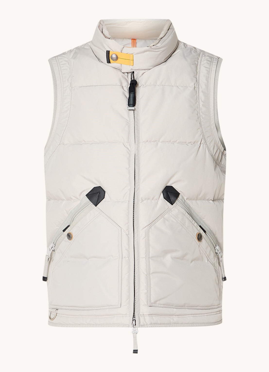 Parajumpers Kobuk gewatteerde bodywarmer met donsvulling - voorkant beige