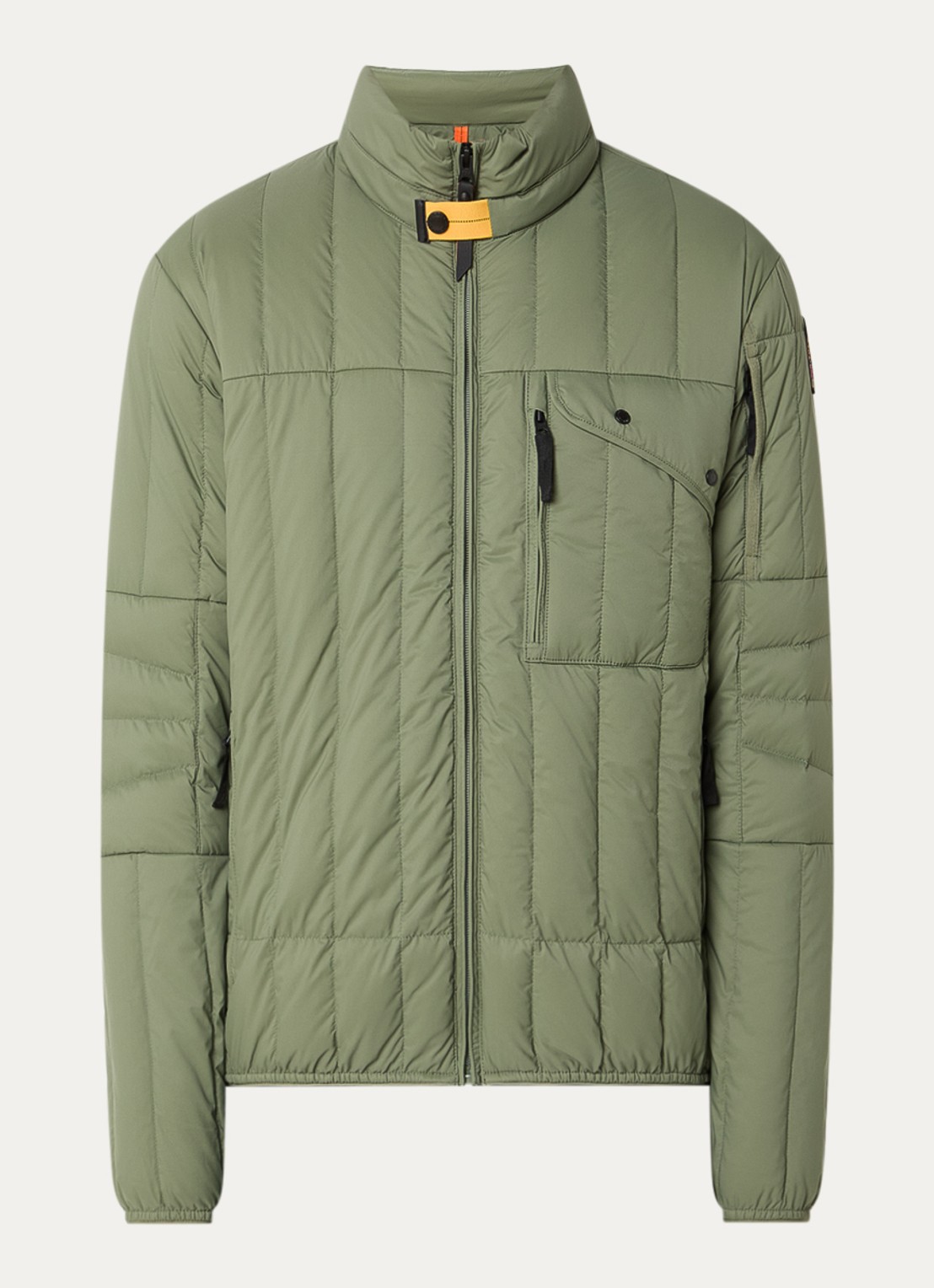 Parajumpers Kuon gewatteerd jack met donsvulling en ritszakken - voorkant bronsgroen