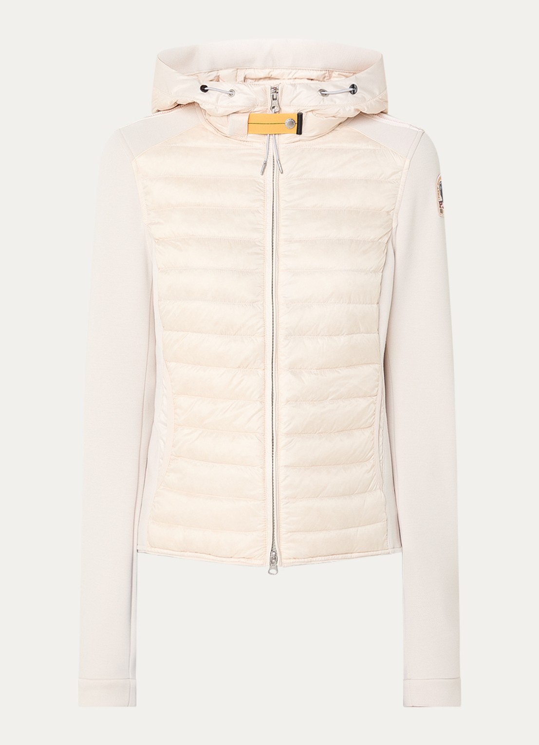 Parajumpers Kym gewatteerde jack met donsvulling en capuchon - voorkant 2 creme