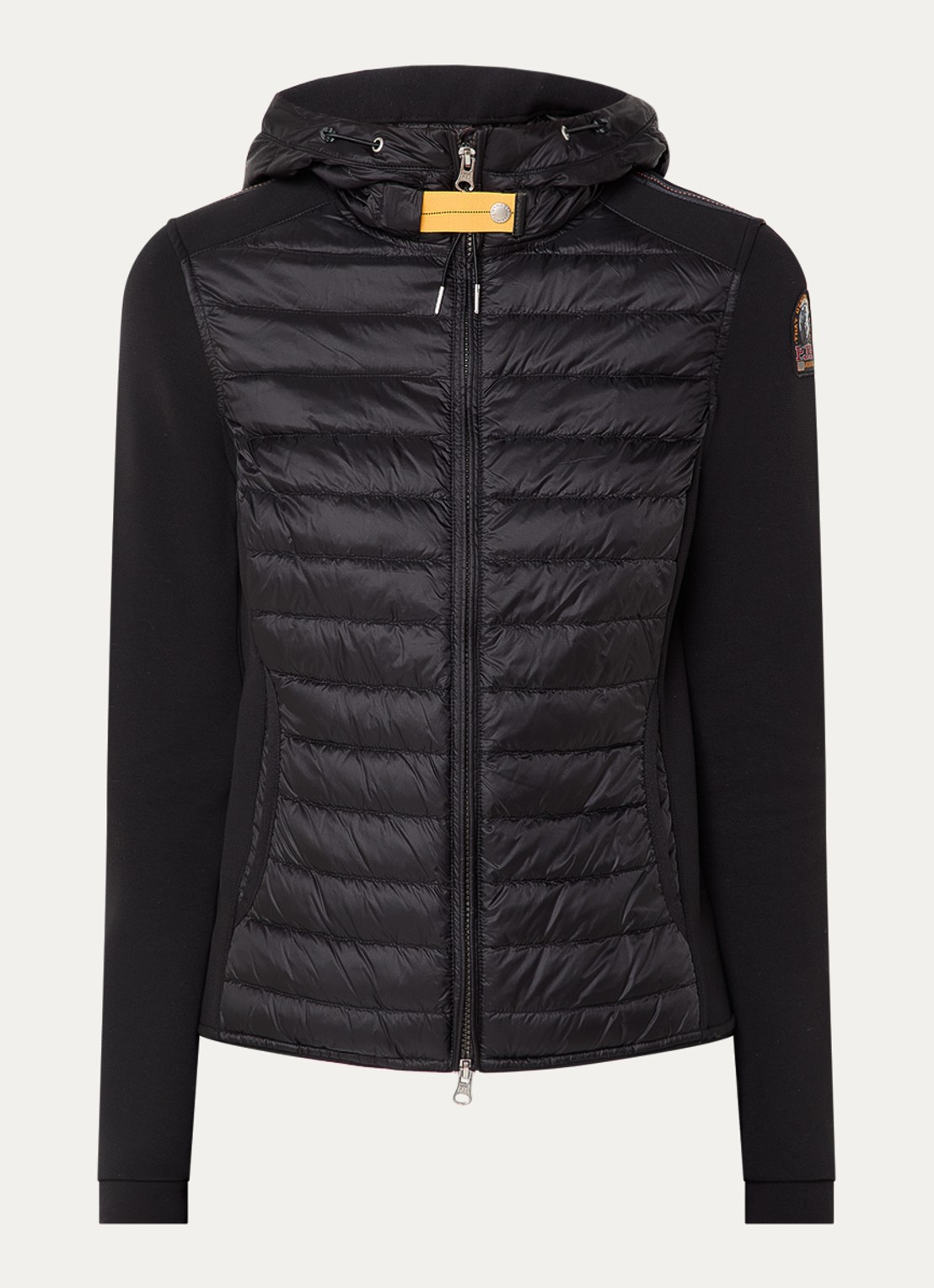 Parajumpers Kym gewatteerde jack met donsvulling en capuchon - voorkant 2 zwart
