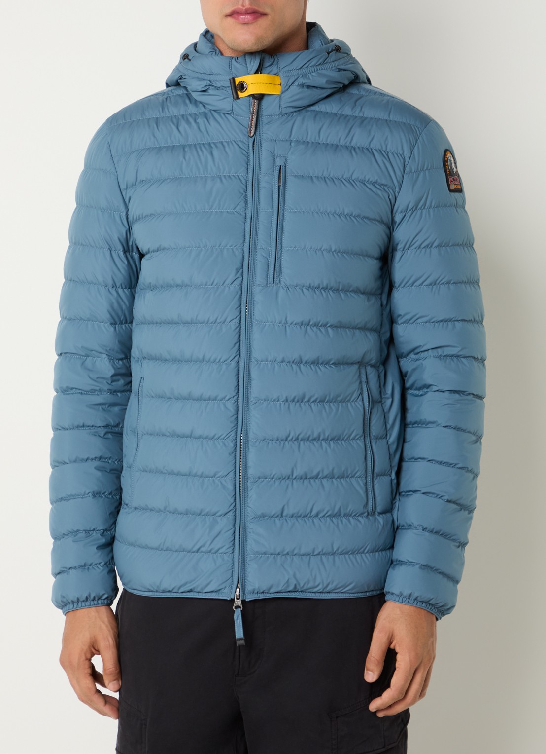Parajumpers Last Minute gewatteerd jack met donsvulling en capuchon - detail 4 staalblauw