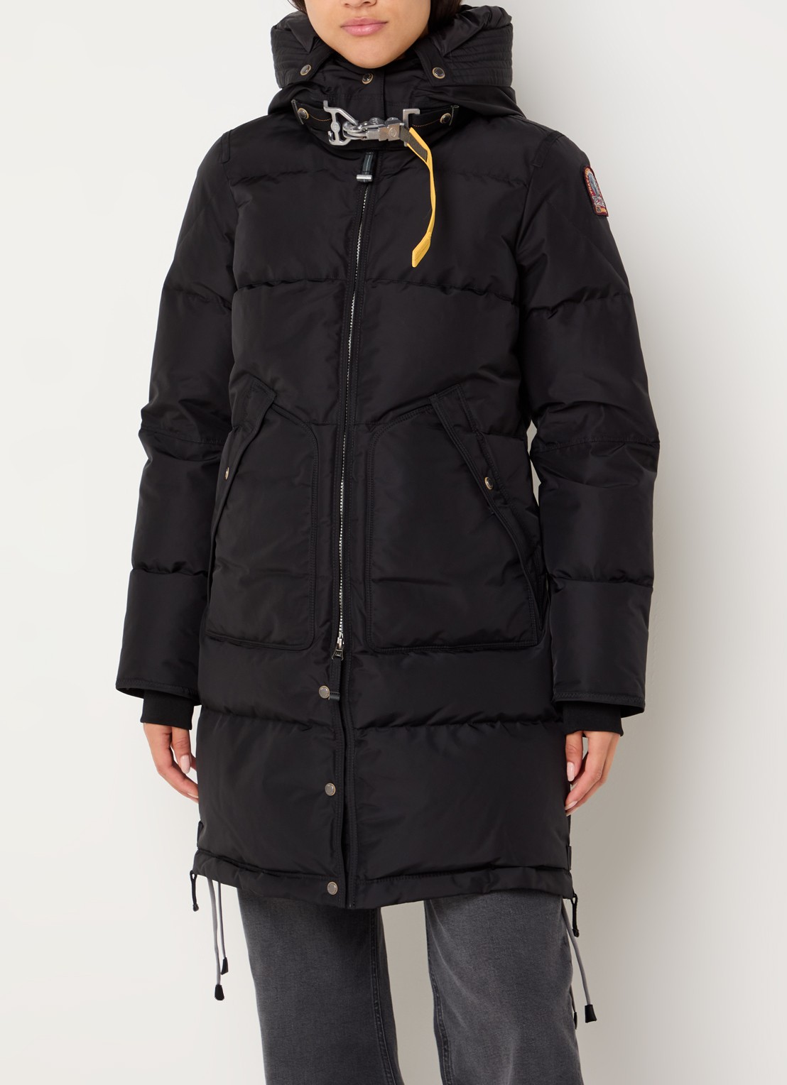 Parajumpers Long Bear gewatteerde jas met donsvulling en afneembare capuchon - detail 2 zwart