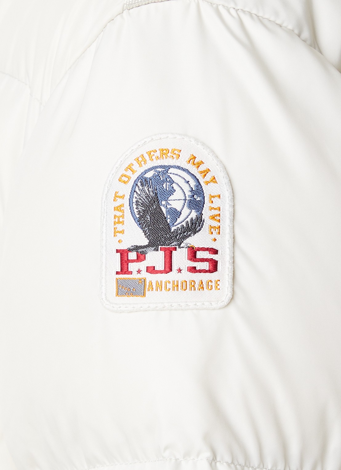 Parajumpers Malandra gewatteerde puffer jas met donsvulling en ritszakken - detail 2 wit