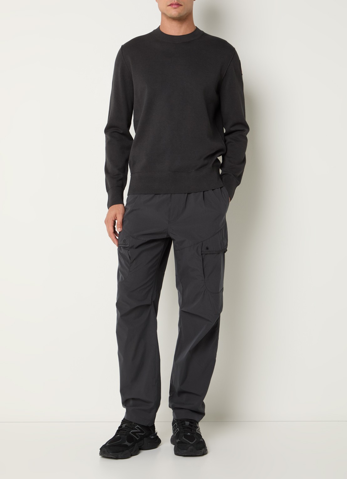 Parajumpers Mallaig straight fit cargobroek met steekzakken - voorkant 5 antraciet