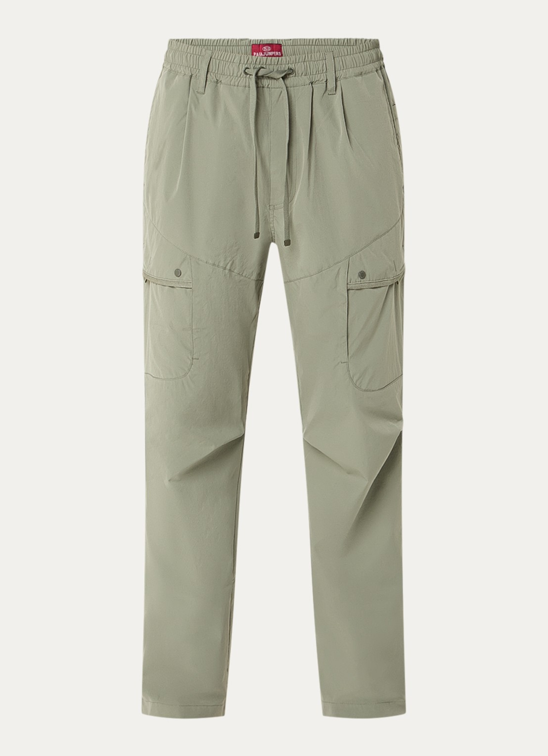 Parajumpers Mallaig straight fit cargobroek met steekzakken - voorkant 4 lichtgroen