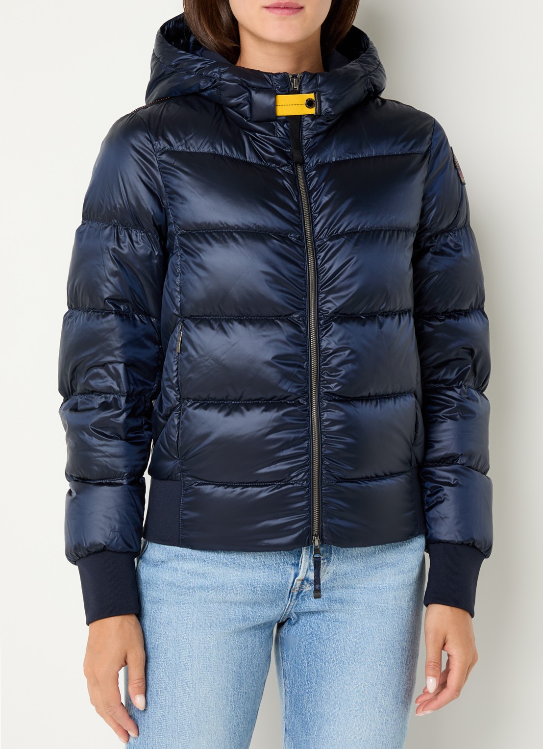 Parajumpers Mariah puffer jack met donsvulling en capuchon - detail 4 donkerblauw