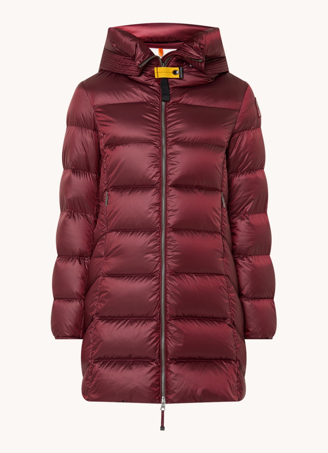 Parajumpers Marion gewatteerde jas met donsvulling en capuchon - voorkant 2 bordeauxrood