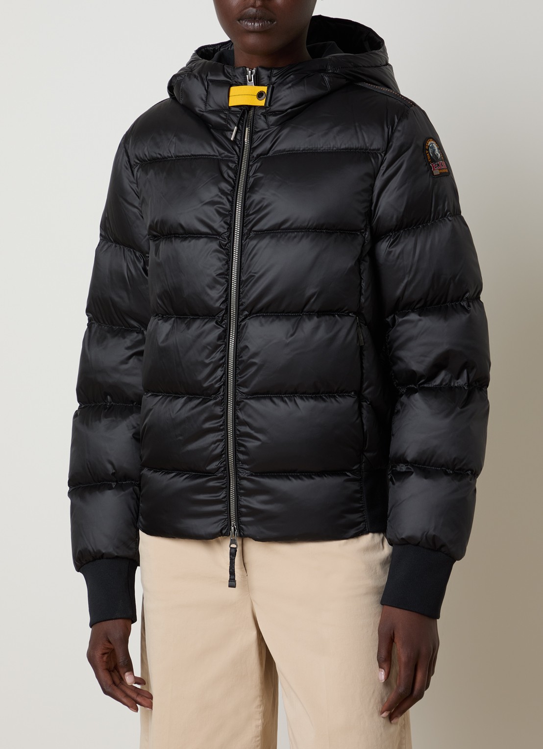 Parajumpers Marion puffer jack met donsvulling - detail zwart