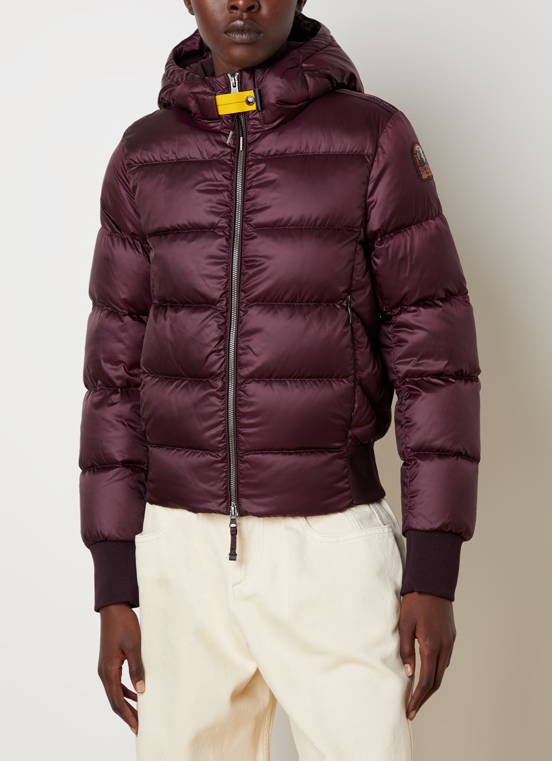 Parajumpers Marion puffer jack met donsvulling - detail aubergine
