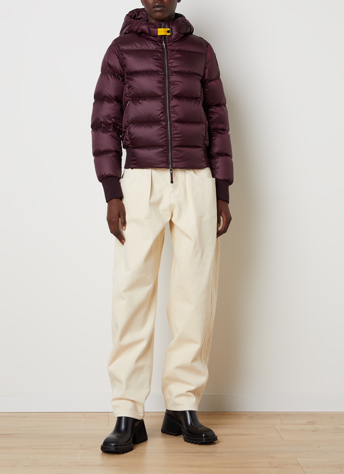 Parajumpers Marion puffer jack met donsvulling - voorkant 6 aubergine