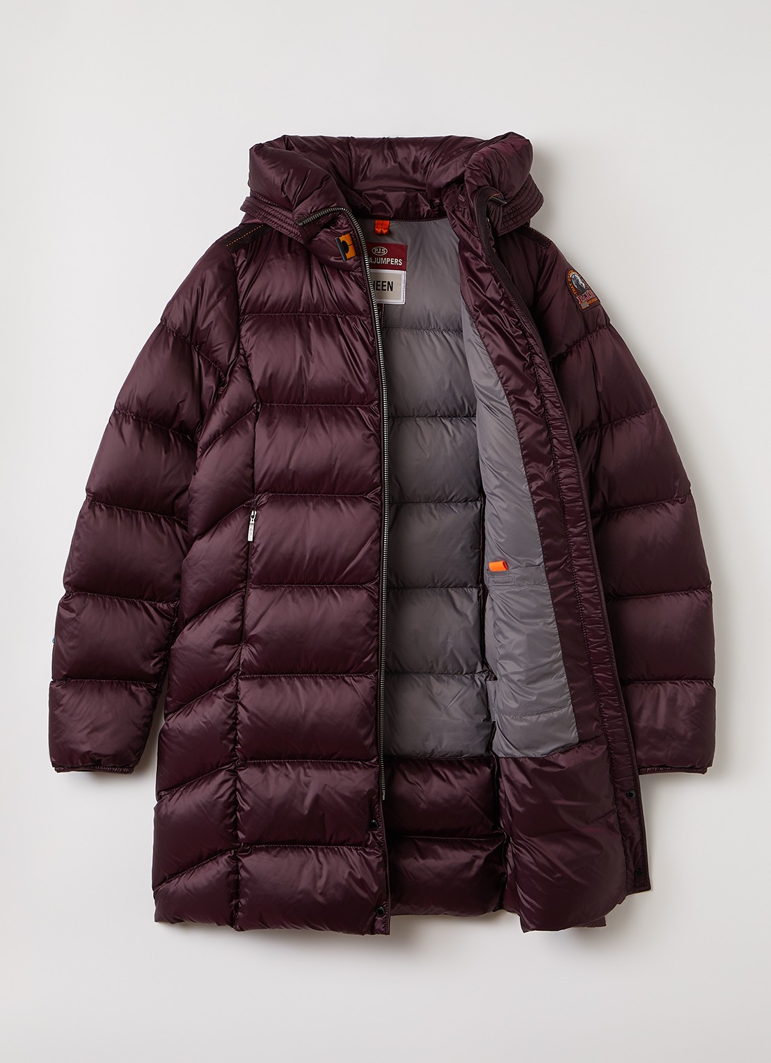 Parajumpers Marion puffer jack met donsvulling - voorkant 2 bordeauxrood