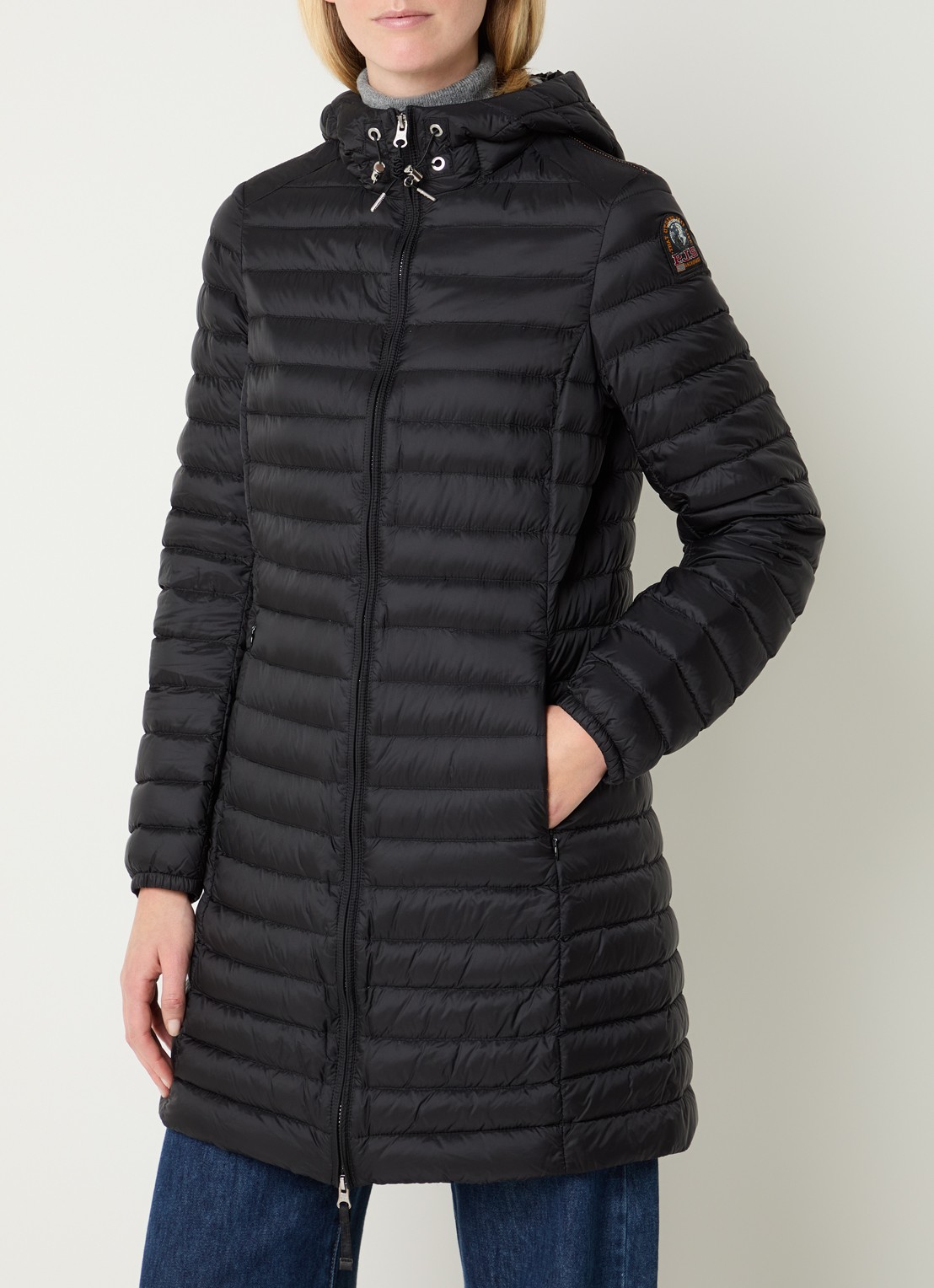 Parajumpers Meredith puffer jas met donsvulling en capuchon - detail 4 zwart