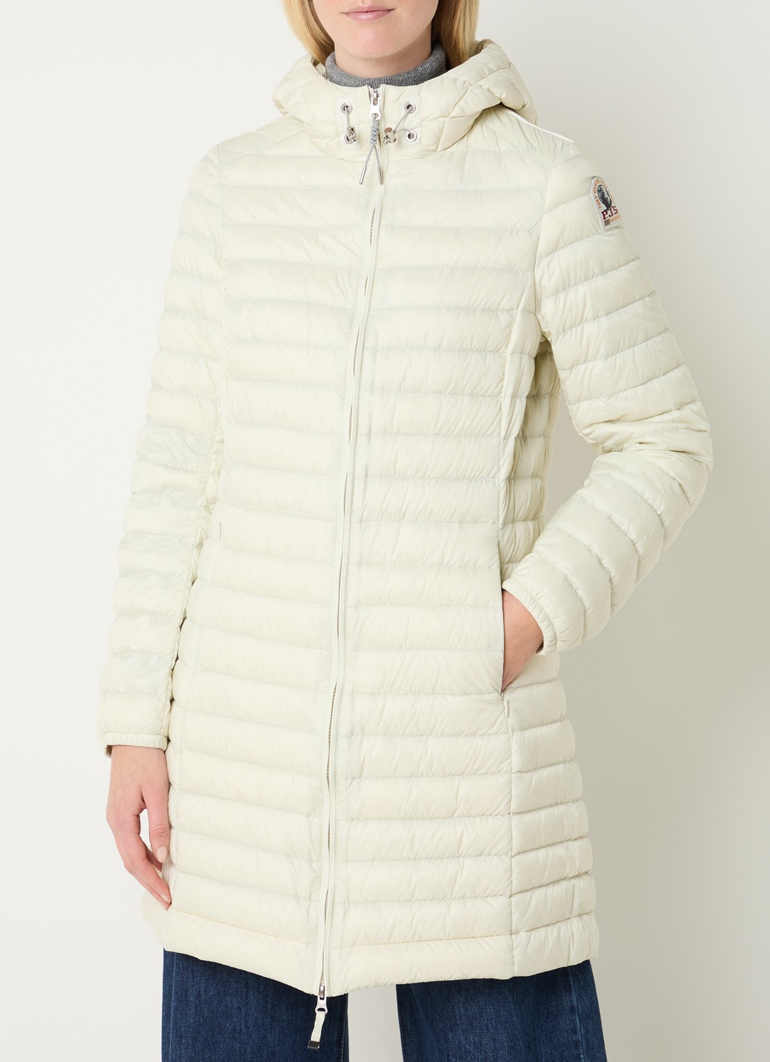 Parajumpers Meredith puffer jas met donsvulling en capuchon - detail 4 creme