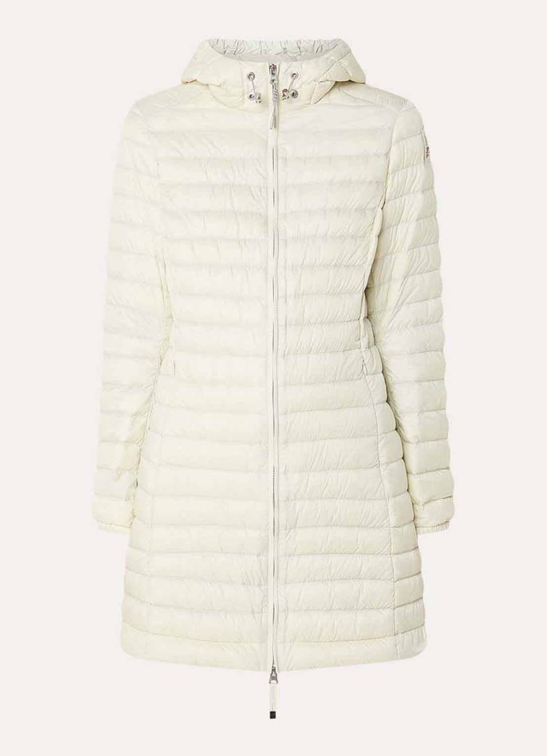 Parajumpers Meredith puffer jas met donsvulling en capuchon - voorkant 2 creme