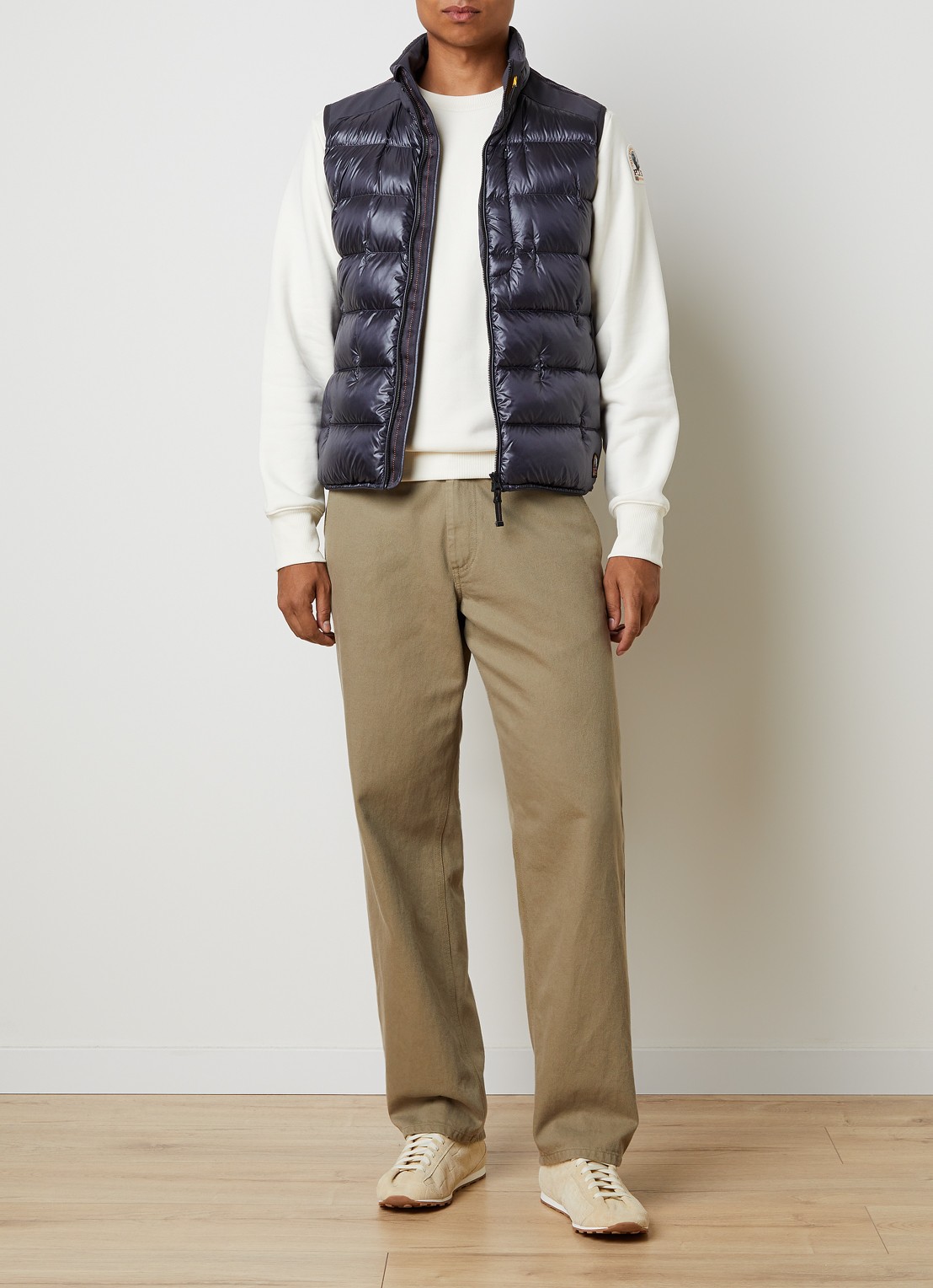 Parajumpers Millet gewatteerde bodywarmer met donsvulling - voorkant 2 donkerblauw