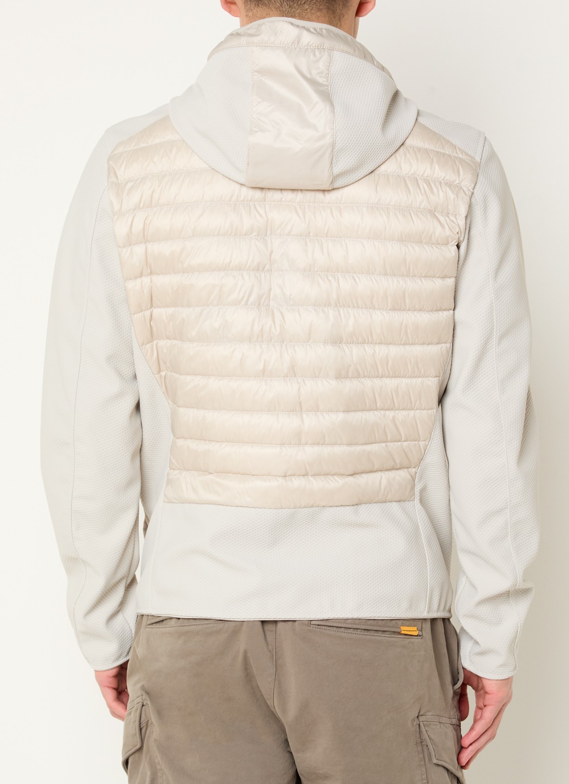 Parajumpers Nolan gewatteerd jack met donsvulling en capuchon - achterkant creme