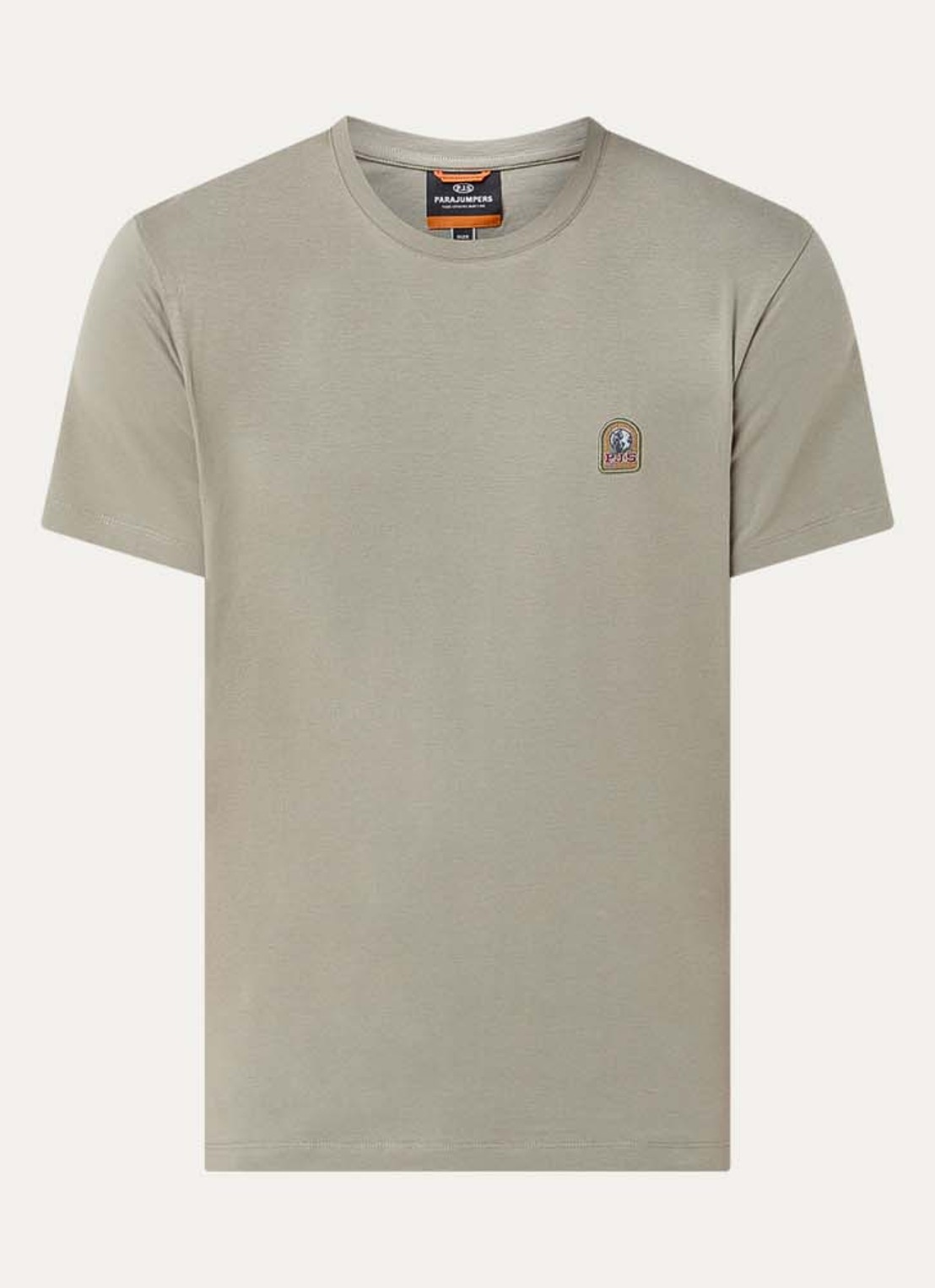 Parajumpers Patch T-shirt met logoborduring - voorkant groen